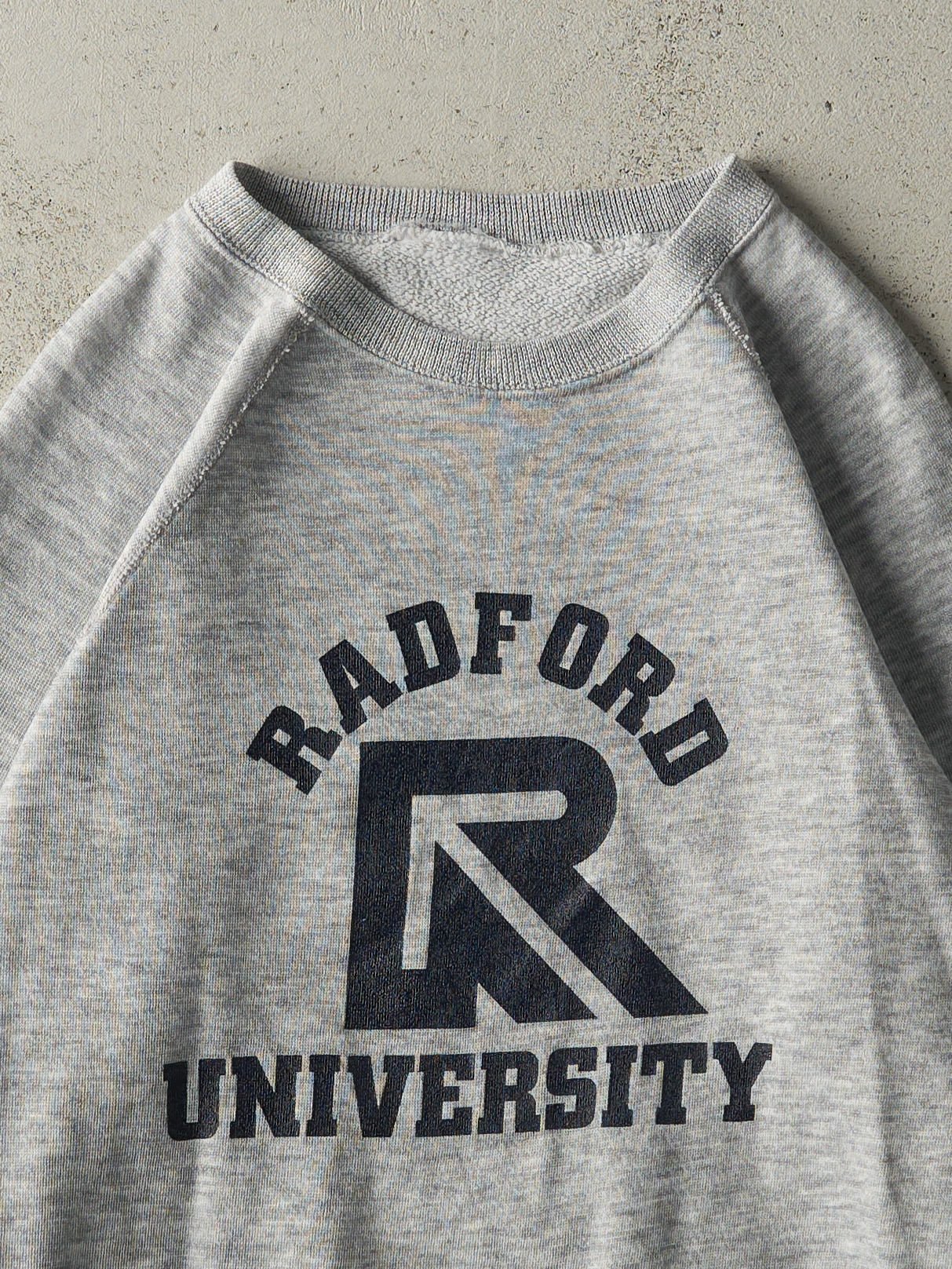 Vintage 80s Heather Grey Radford University Crewneck (M)
