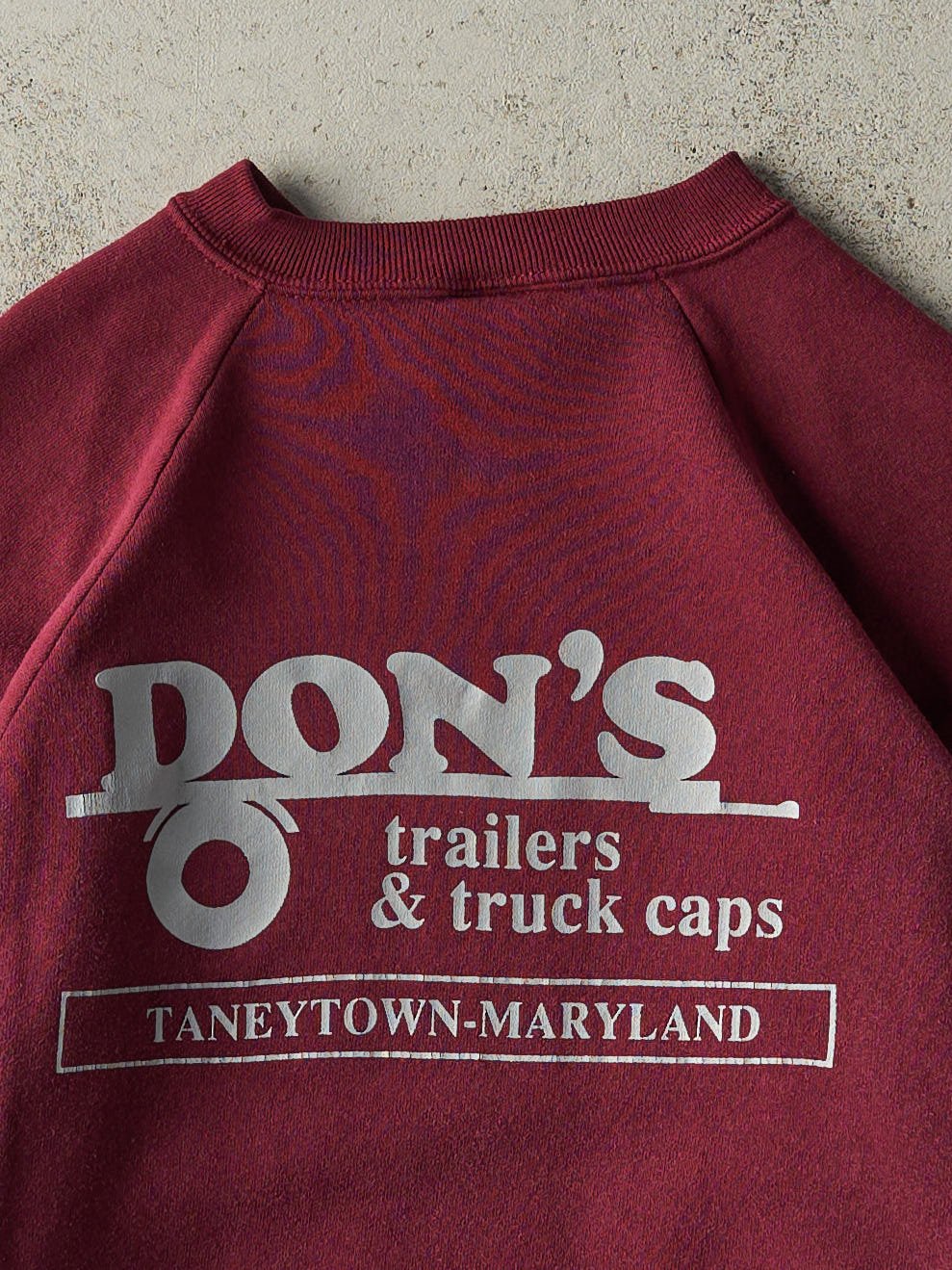 Vintage 80s Burgundy Don's Trailers Crewneck (M)