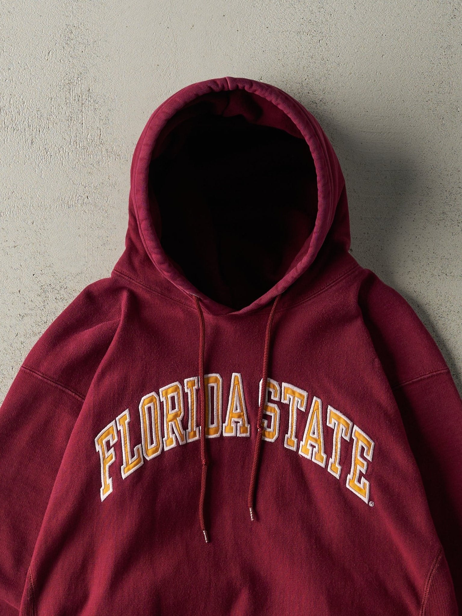 Vintage Y2K Burgundy Florida State University Hoodie (L)