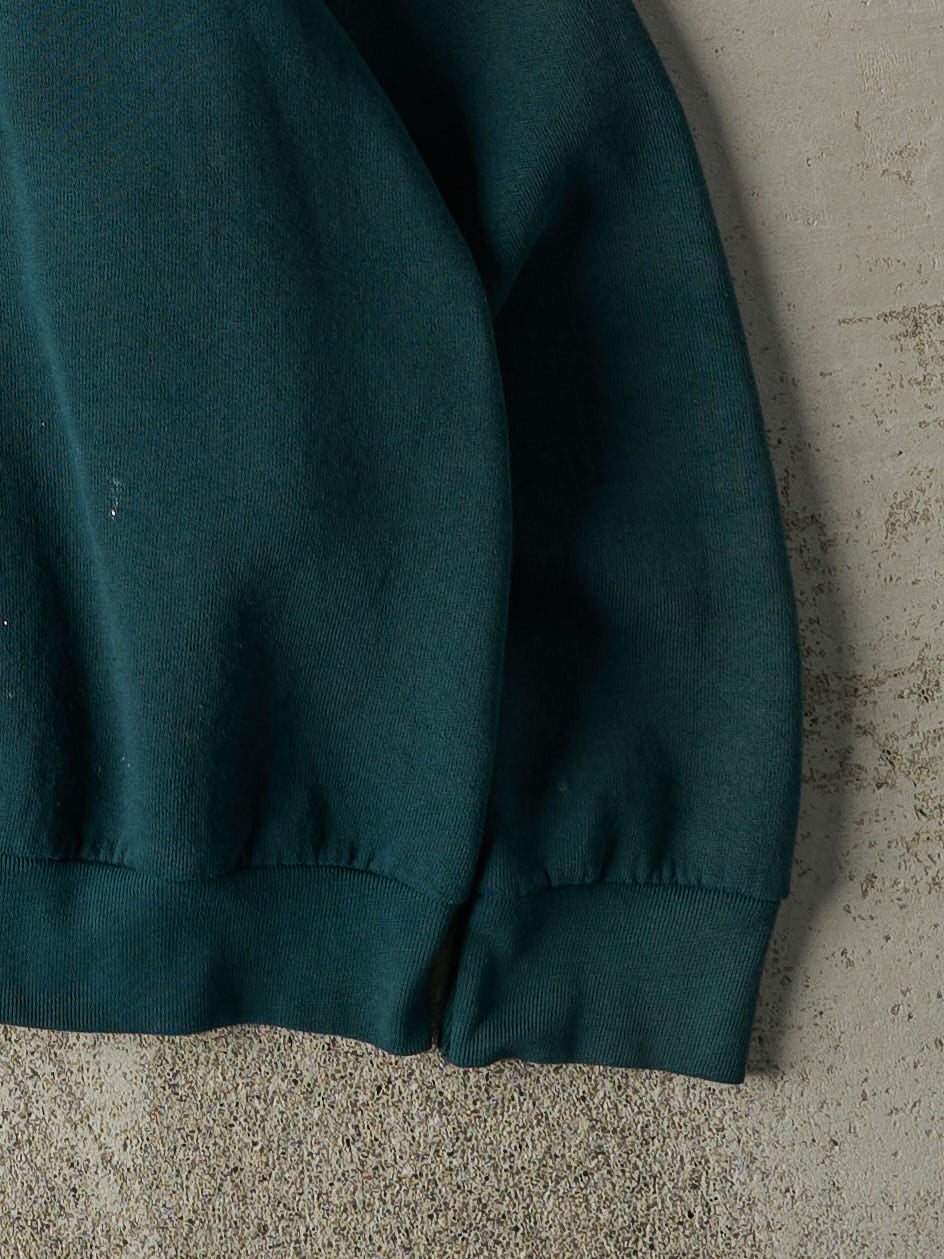 Vintage 80s Green Blank Crewneck (L)