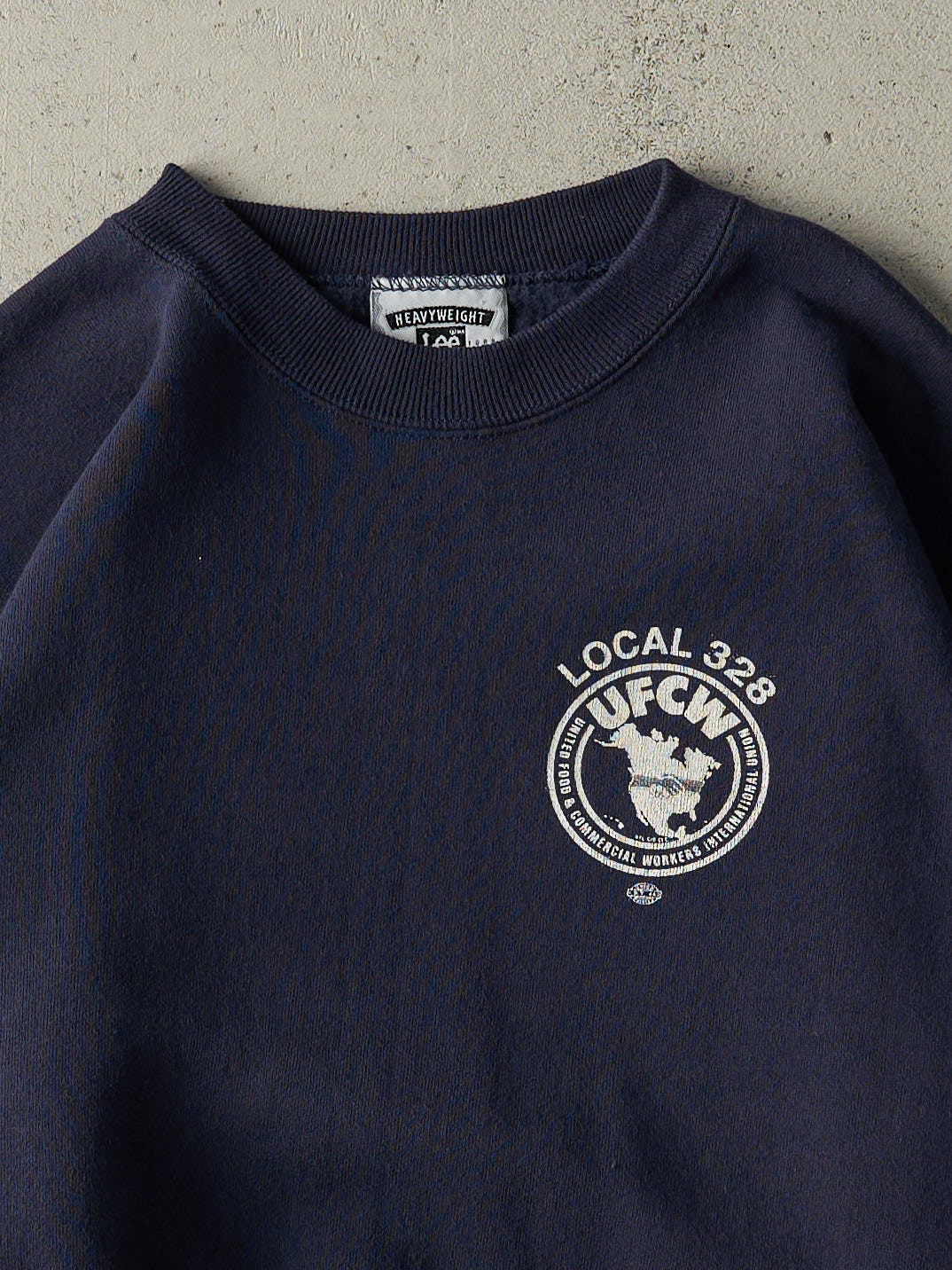 Vintage 90s Navy Blue UFCW Union Crewneck (L)