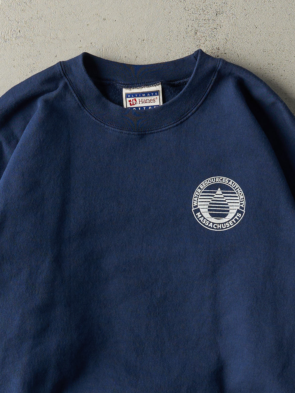 Vintage 90s Navy Blue Water Resources Authority MA Crewneck (XL)