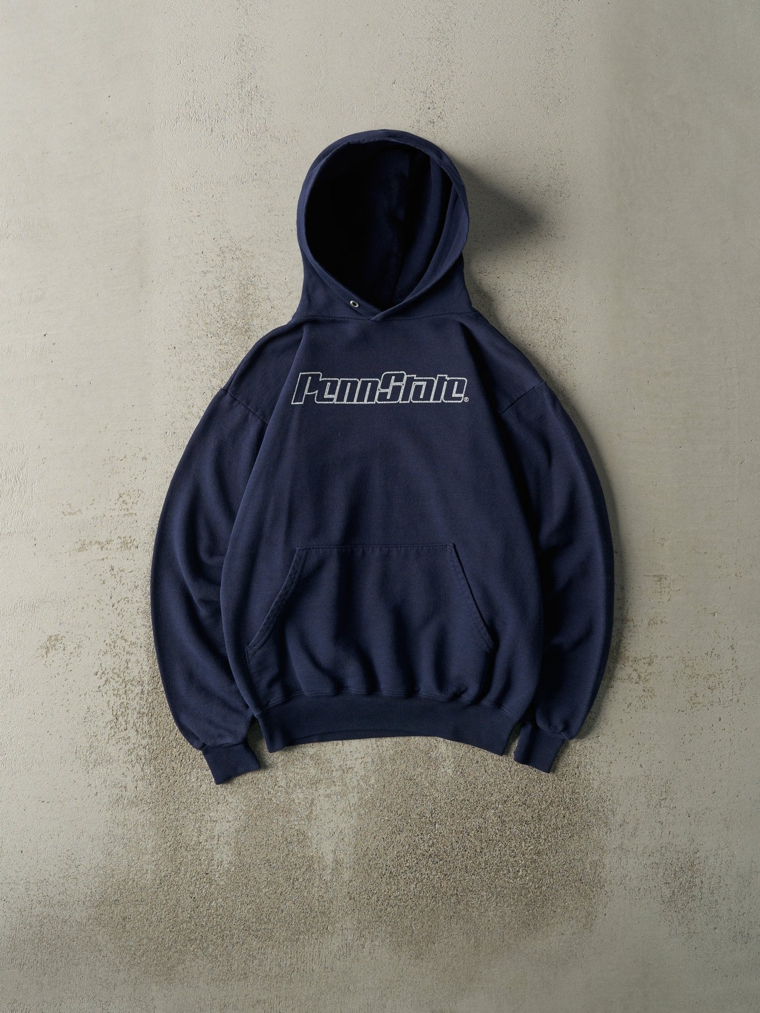 Vintage 90s Navy Blue Penn State University Hoodie (S/M)