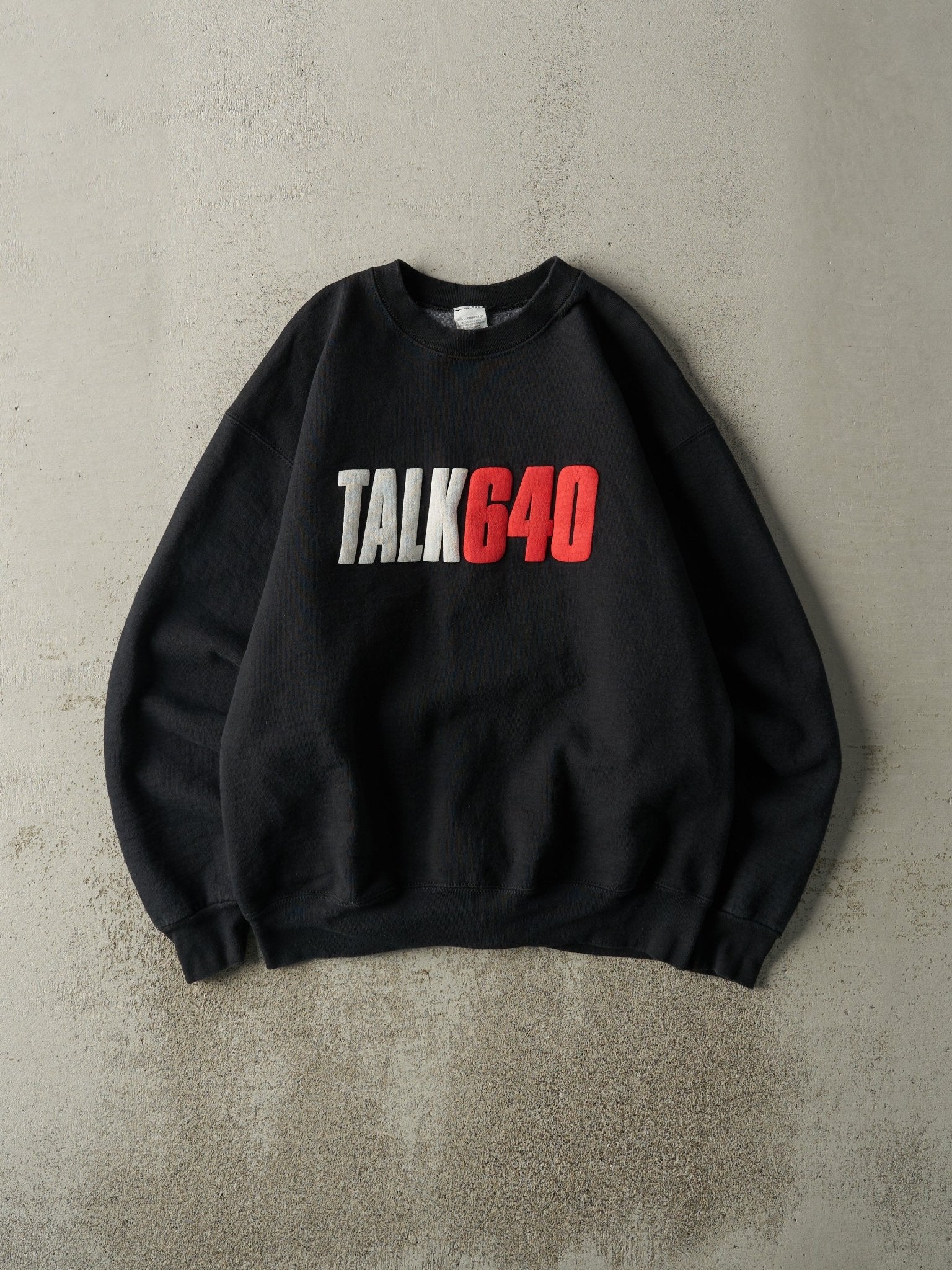 Vintage 90s Black Talk 640 Crewneck (L)