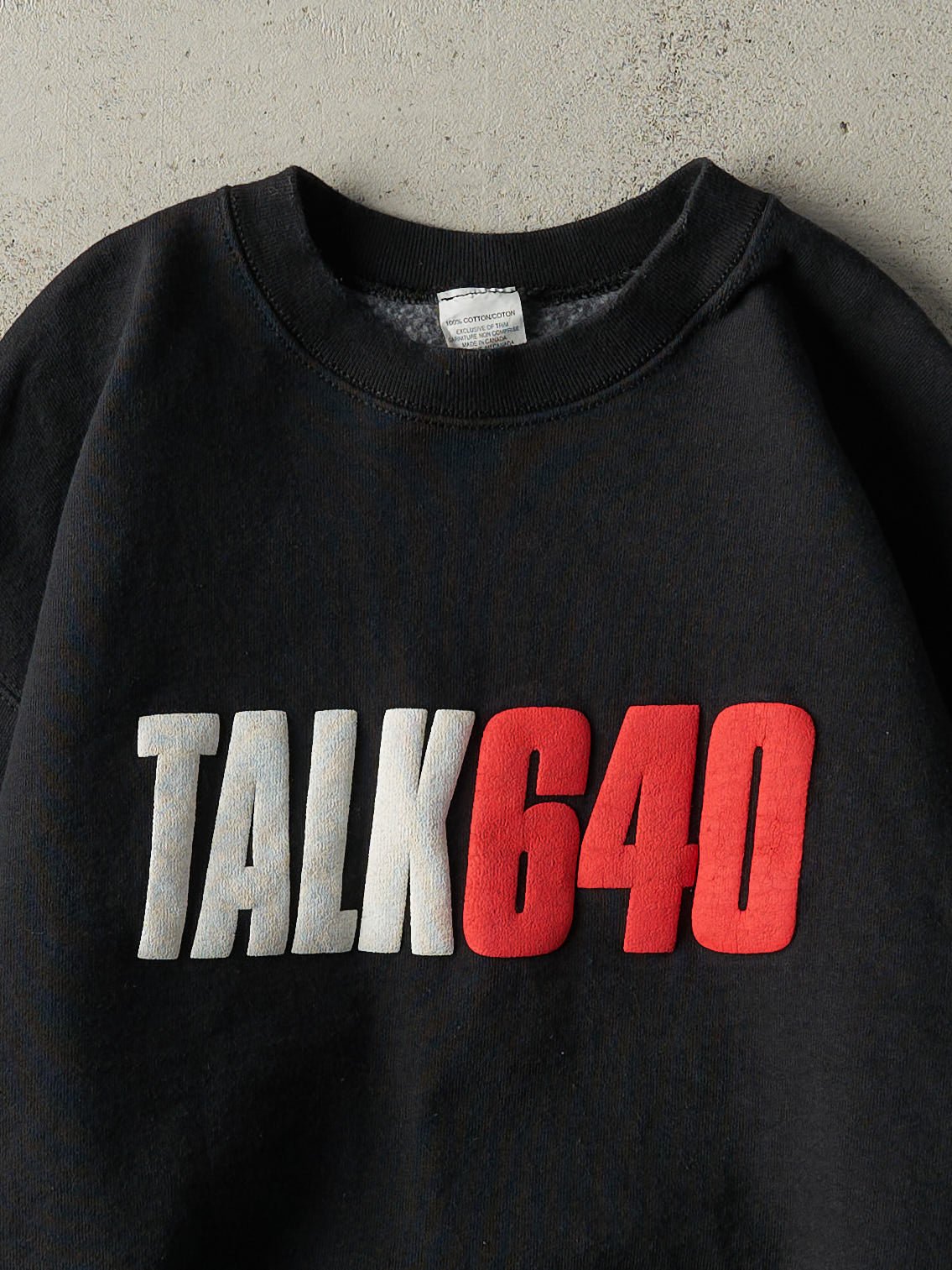 Vintage 90s Black Talk 640 Crewneck (L)