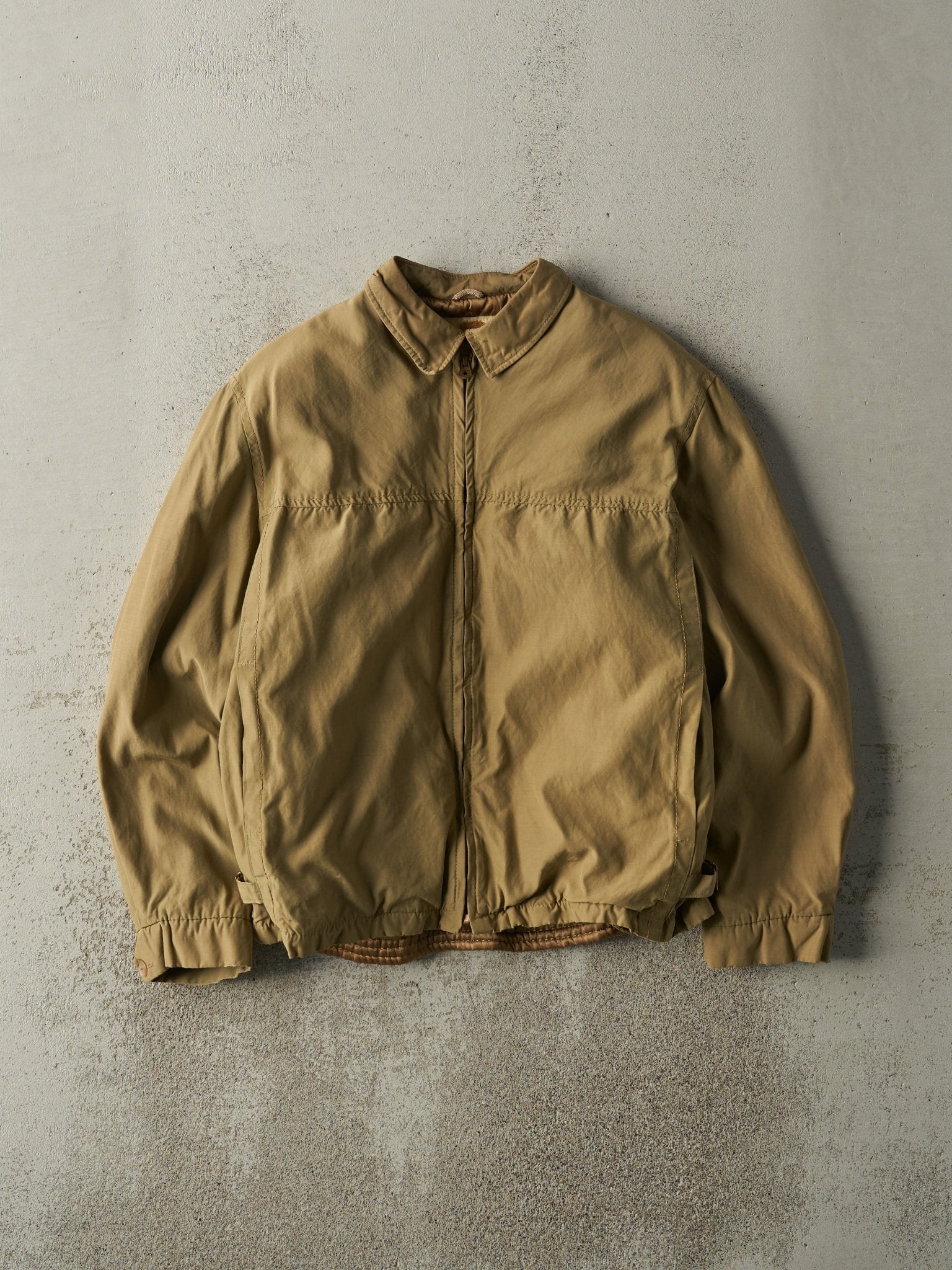 Vintage 80s Beige Harrington Work Jacket (M)