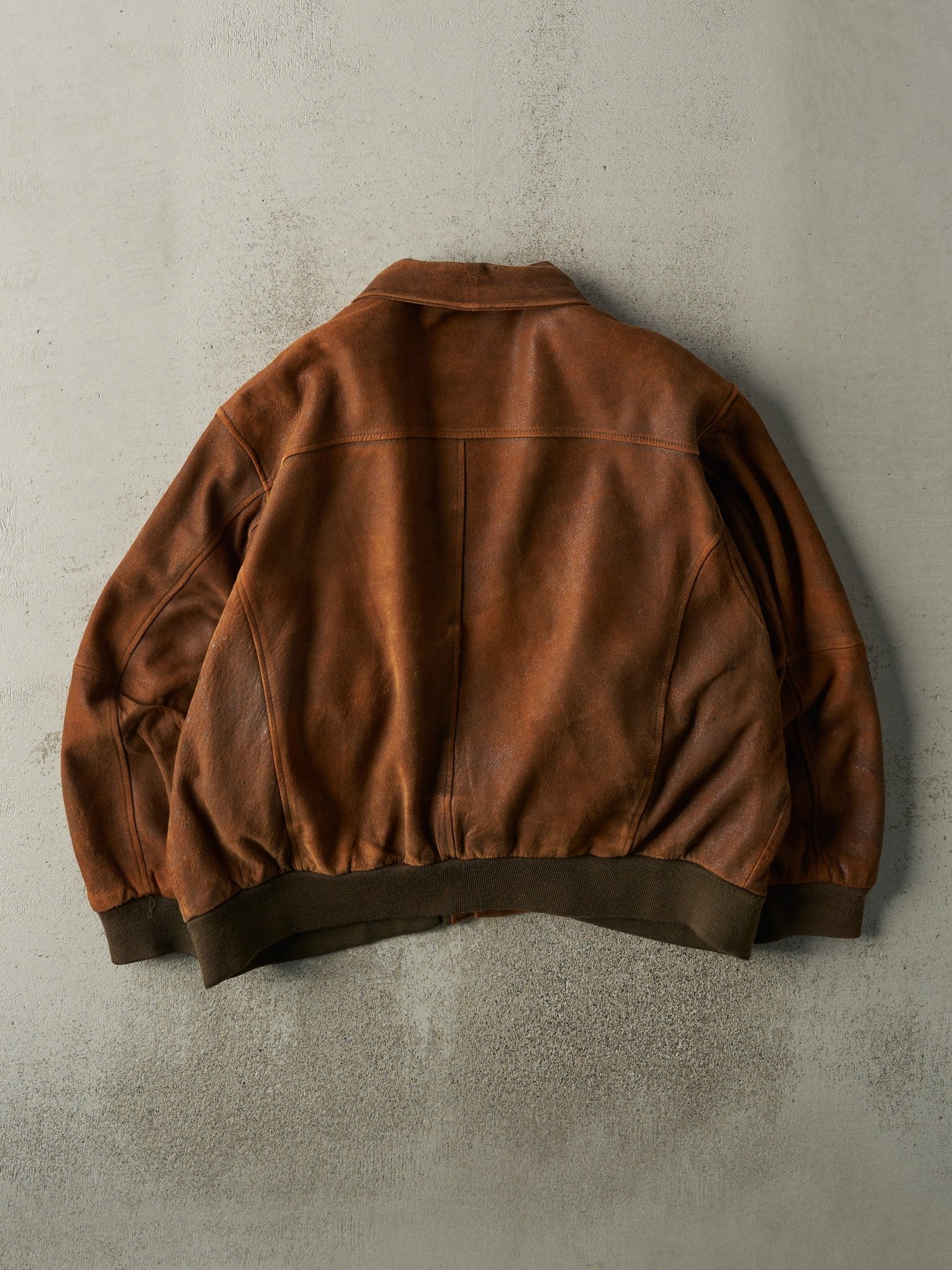 Vintage Y2K Brown Wilsons Suede Bomber Jacket (XL)