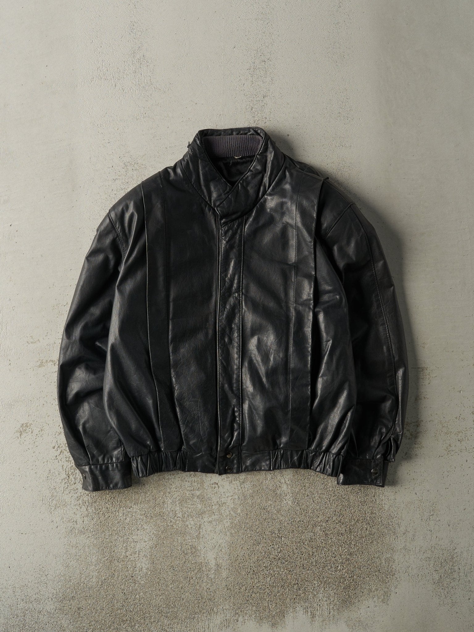 Vintage 90s Black Double Closure Danier Leather Jacket (M/L)