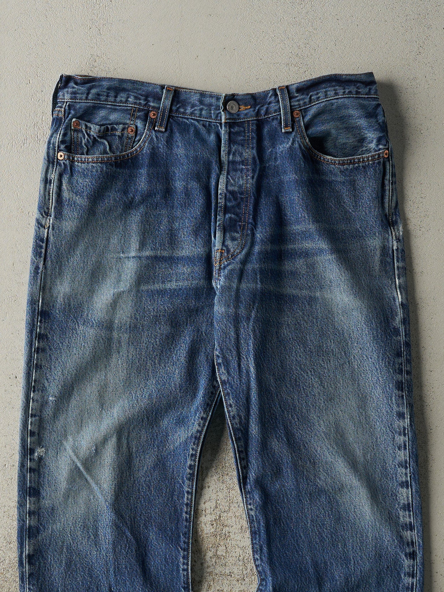 Vintage 90s Dark Wash Levi's 501 Jeans (35.5x31.5)