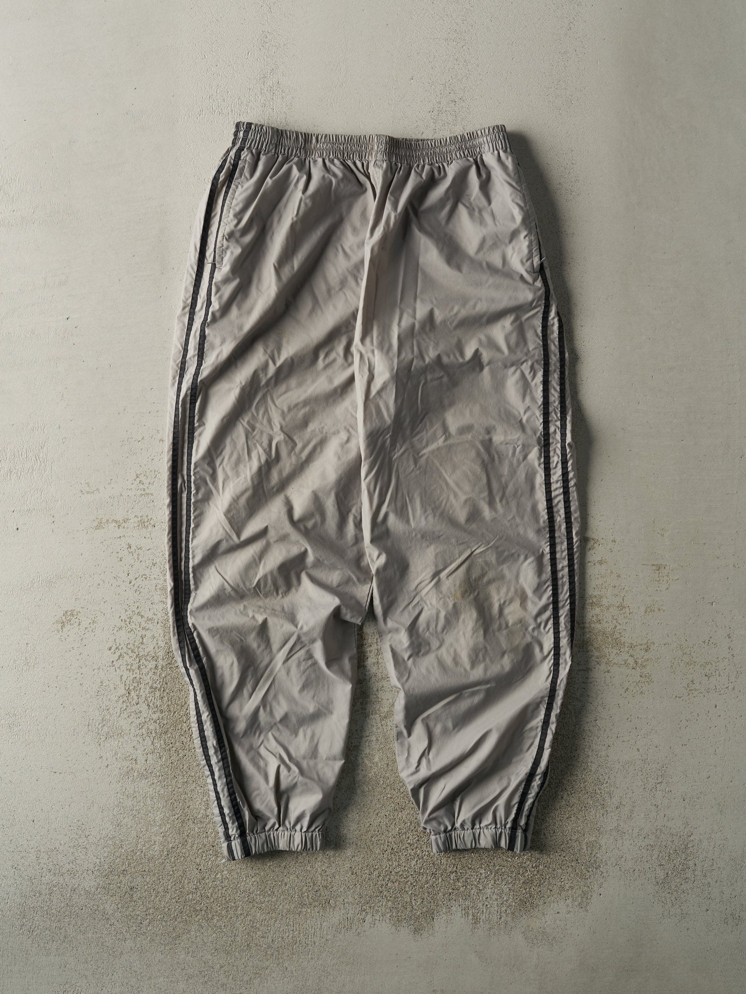 Vintage 90s Grey & Black Windbreaker Pants (33x30.5)