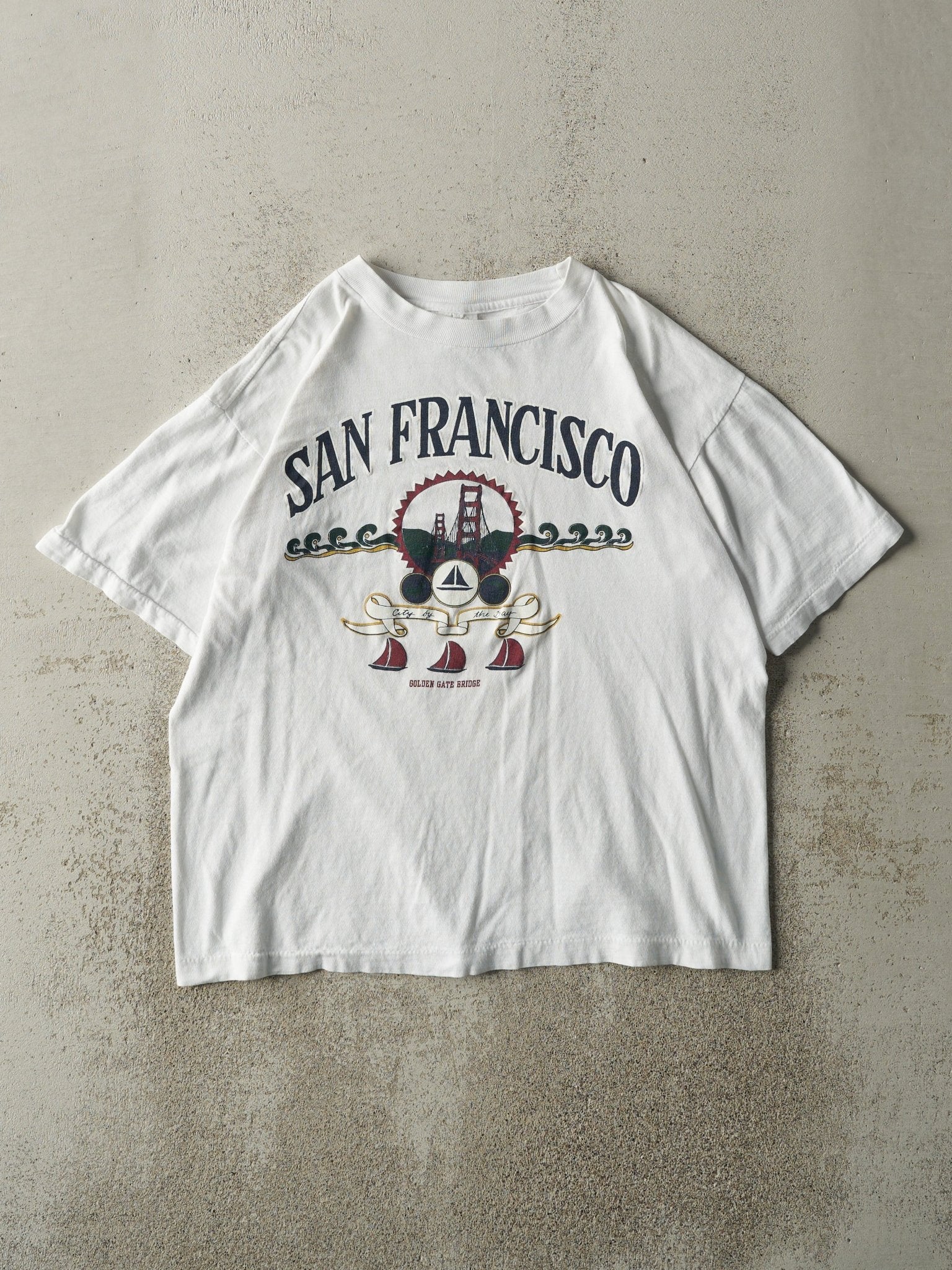 Vintage 90s White San Francisco Single Stitch Tee (M)