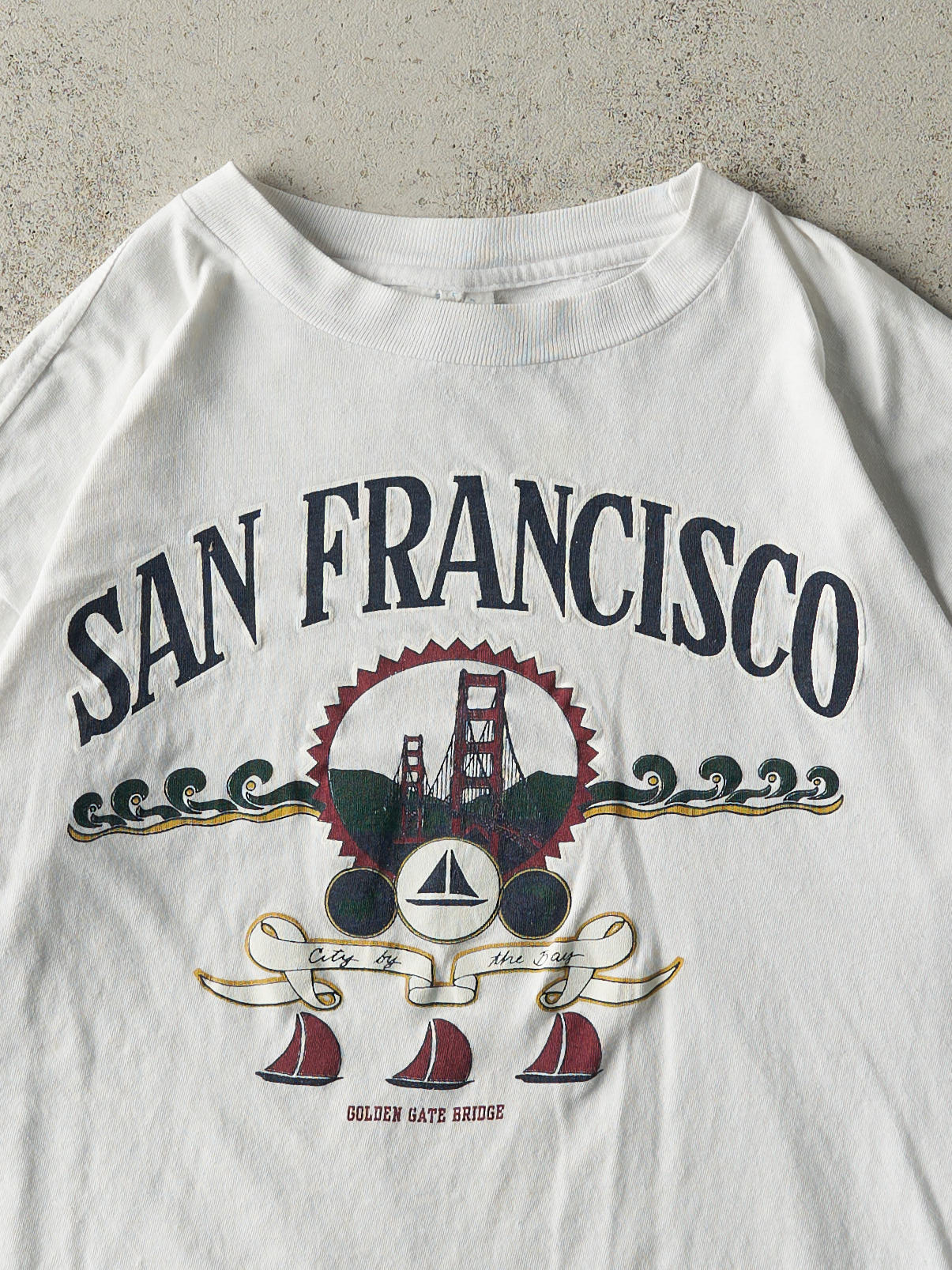 Vintage 90s White San Francisco Single Stitch Tee (M)