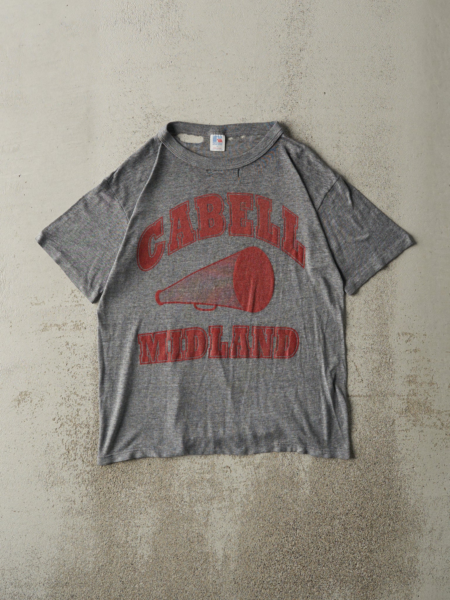 Vintage 80s Grey Cabell Midland Single Stitch Tee (S/M)