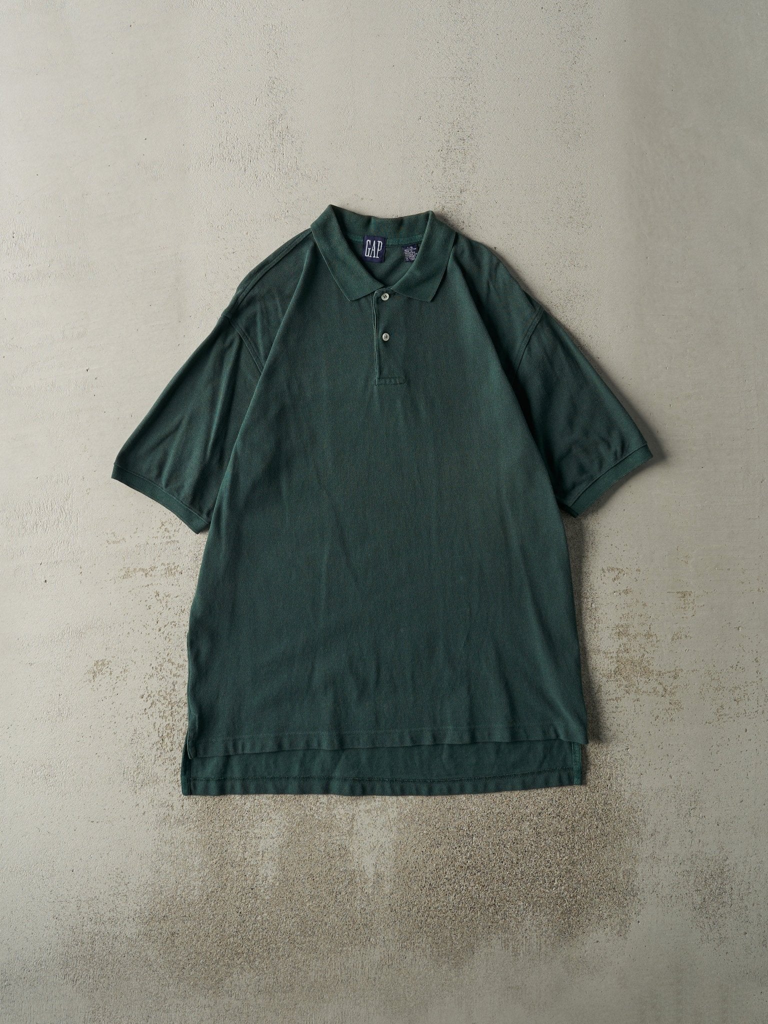 Vintage 90s Green Gap Polo Quarter Button Tee (XL)