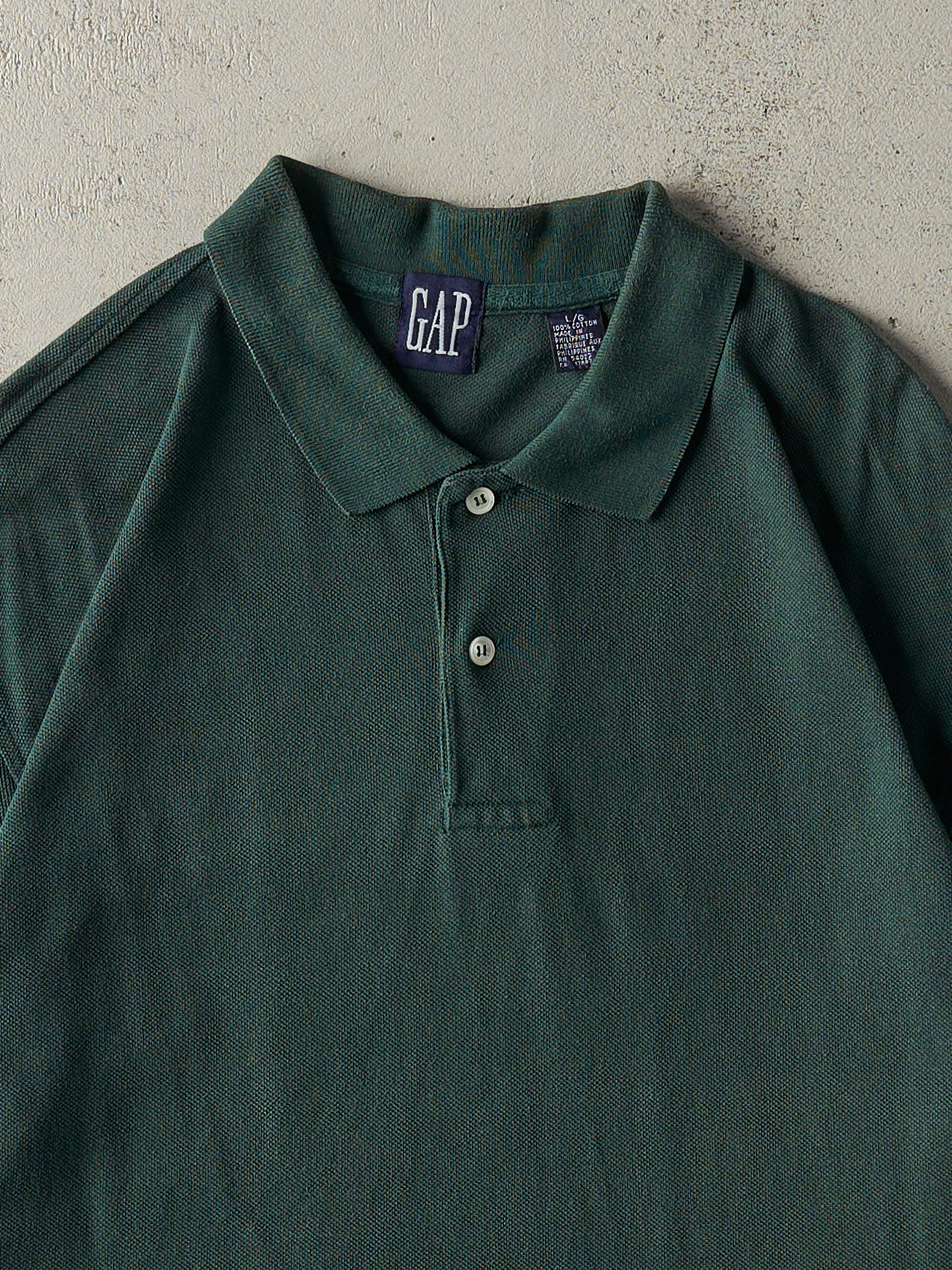 Vintage 90s Green Gap Polo Quarter Button Tee (M/L)