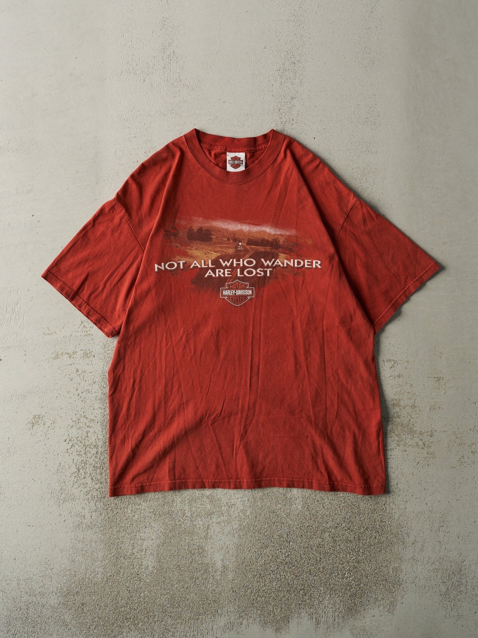 Vintage 06' Washed Red London Ontario Harley Davidson Tee (XL)