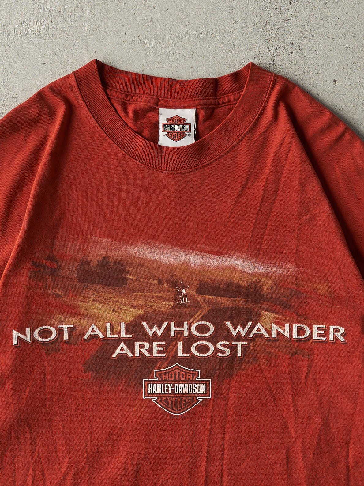 Vintage 06' Washed Red London Ontario Harley Davidson Tee (XL)