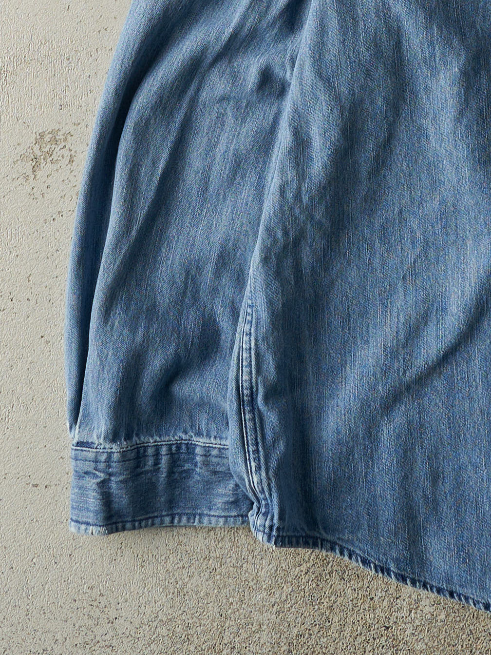 Vintage 90s Light Wash Denim Button Up (L/XL)