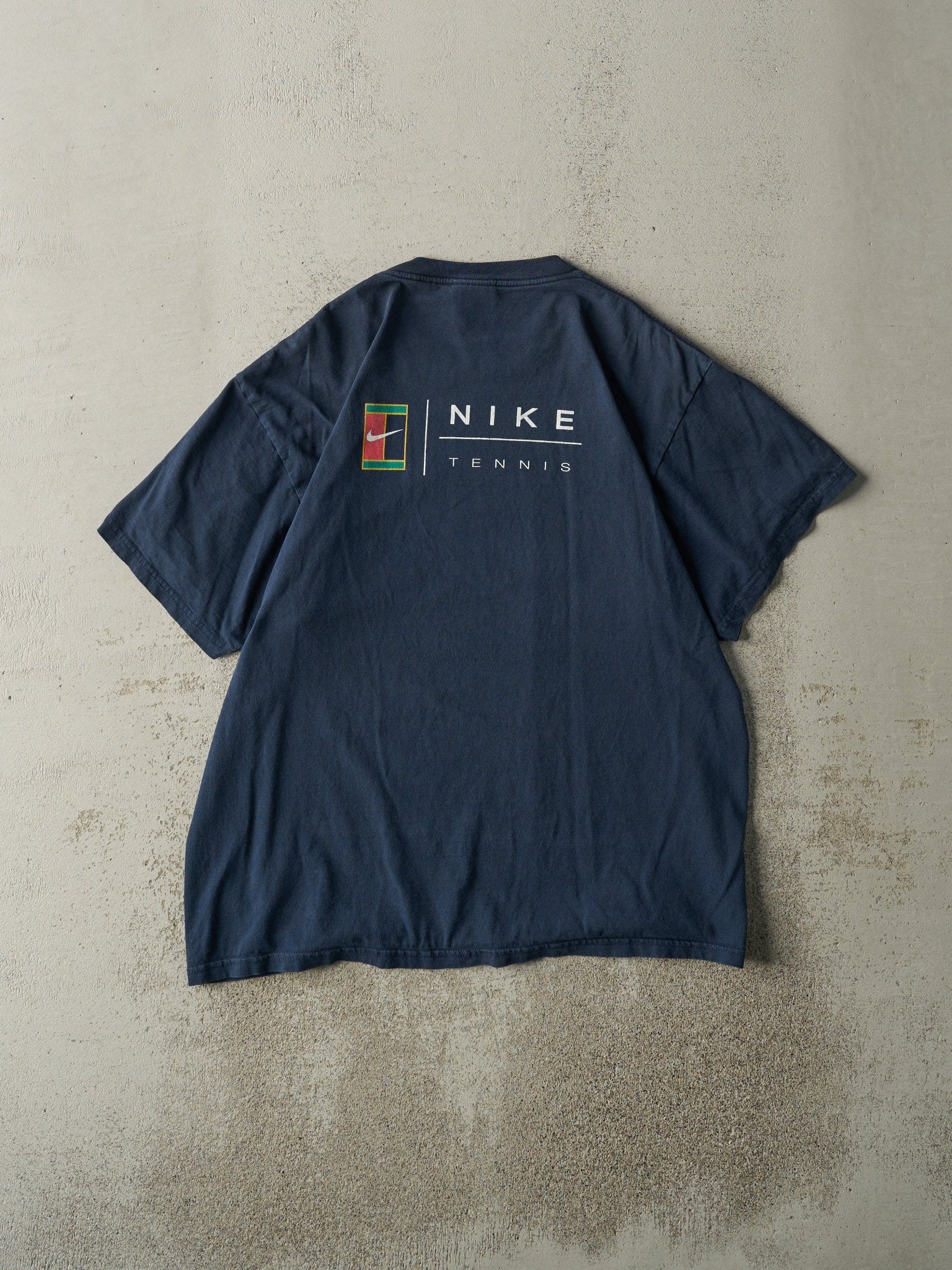 Vintage 90s Navy Blue Nike Tennis Tee (M)