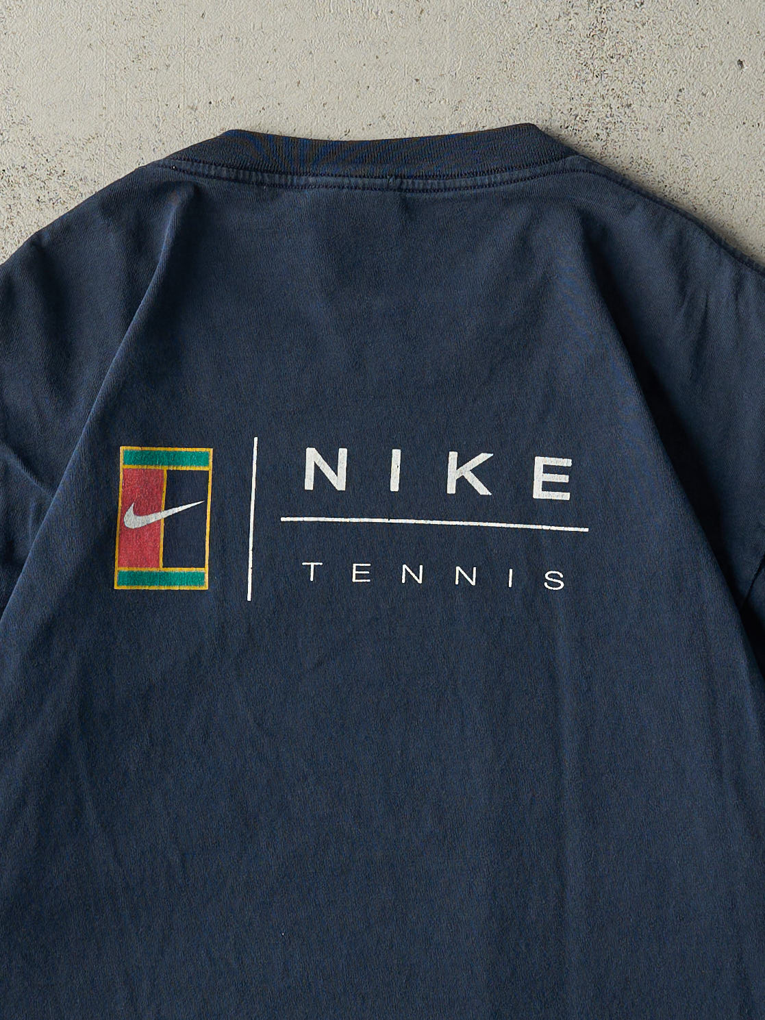 Vintage 90s Navy Blue Nike Tennis Tee (M)