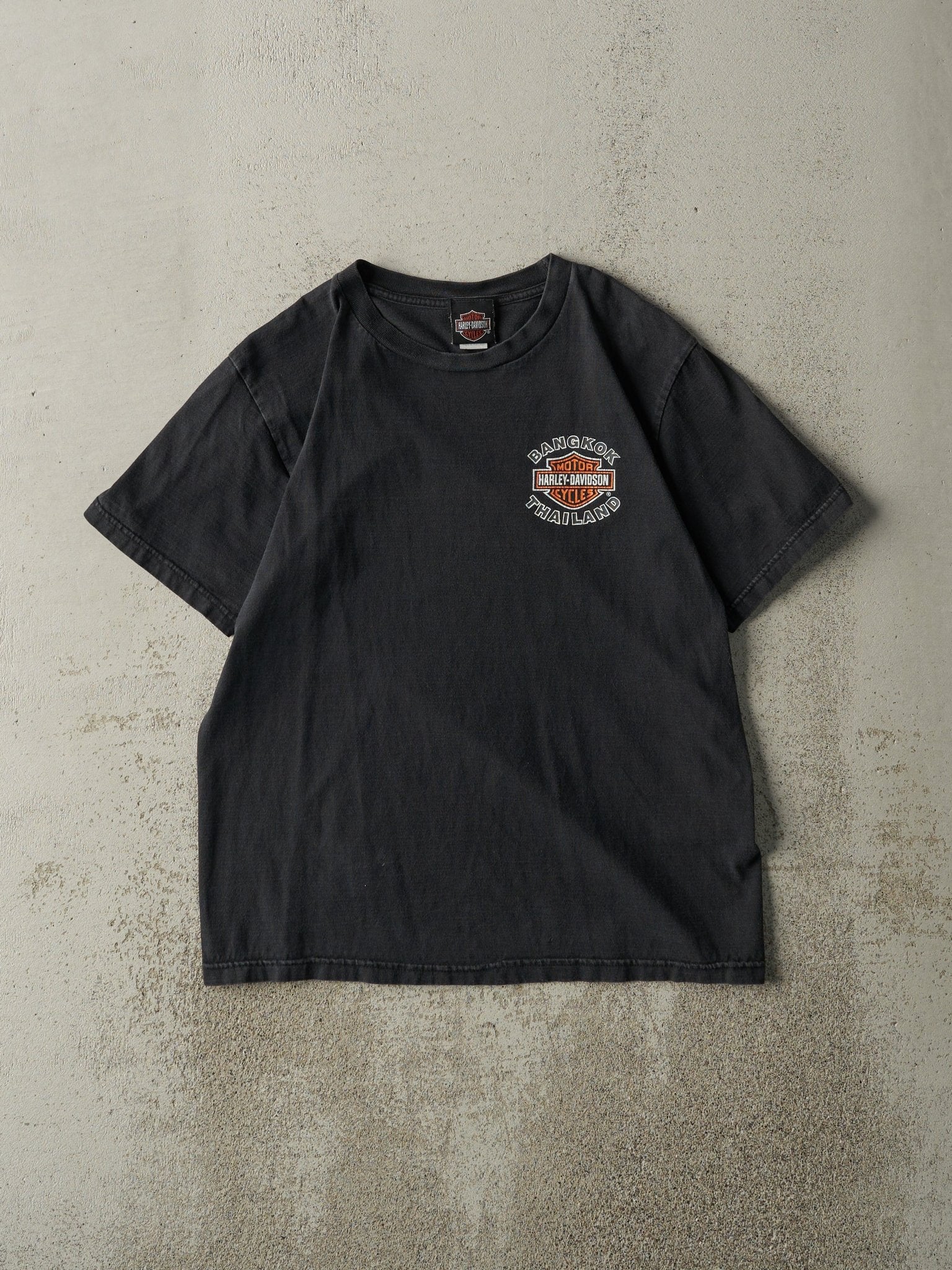 Vintage Y2K Black Bangkok Thailand Harley Davidson Tee (S)