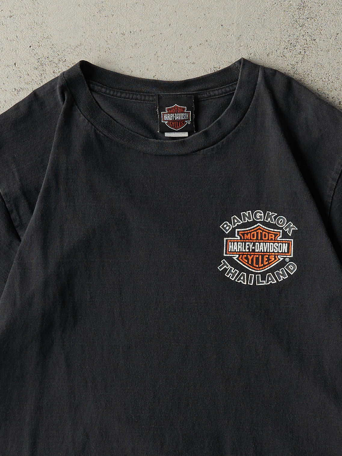 Vintage Y2K Black Bangkok Thailand Harley Davidson Tee (S)