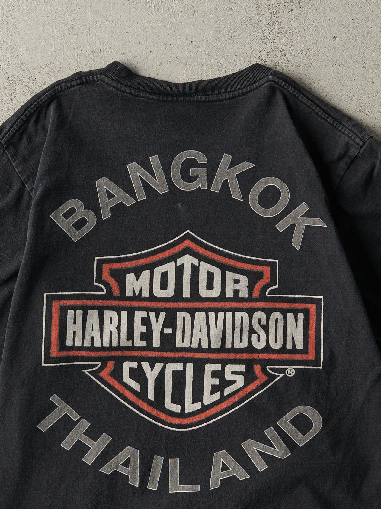 Vintage Y2K Black Bangkok Thailand Harley Davidson Tee (S)