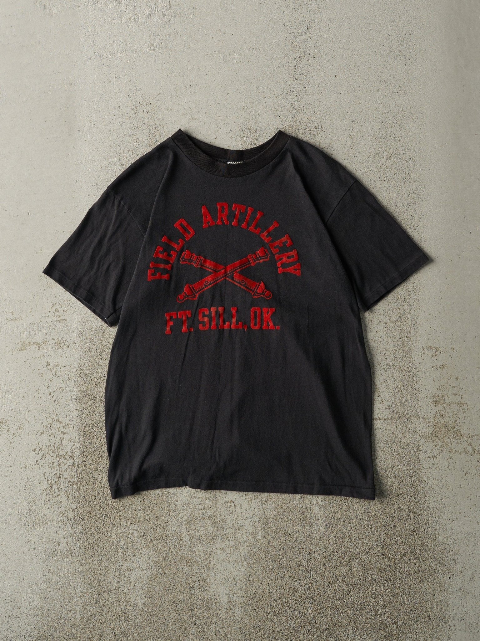 Vintage 70s Black Field Artillery Single Stitch Tee (S)