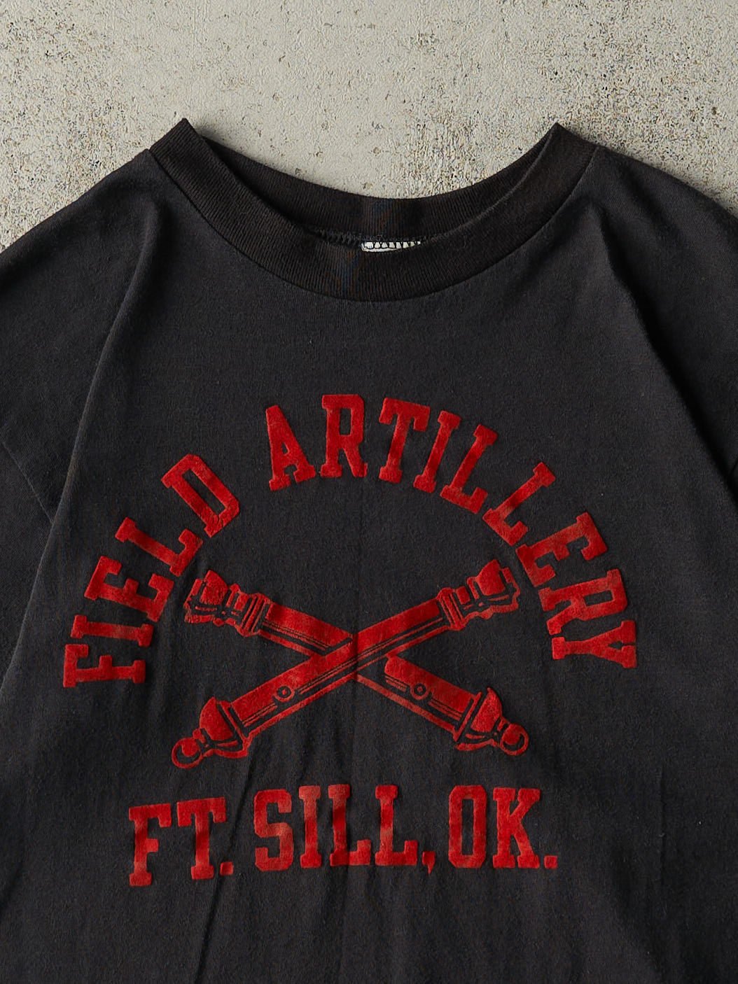Vintage 70s Black Field Artillery Single Stitch Tee (S)
