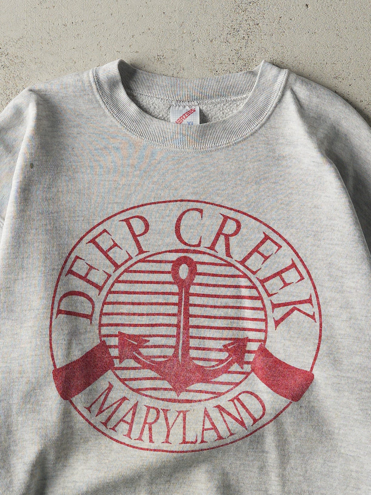 Vintage 90s Heather Grey Deep Creek Maryland Crewneck (M)
