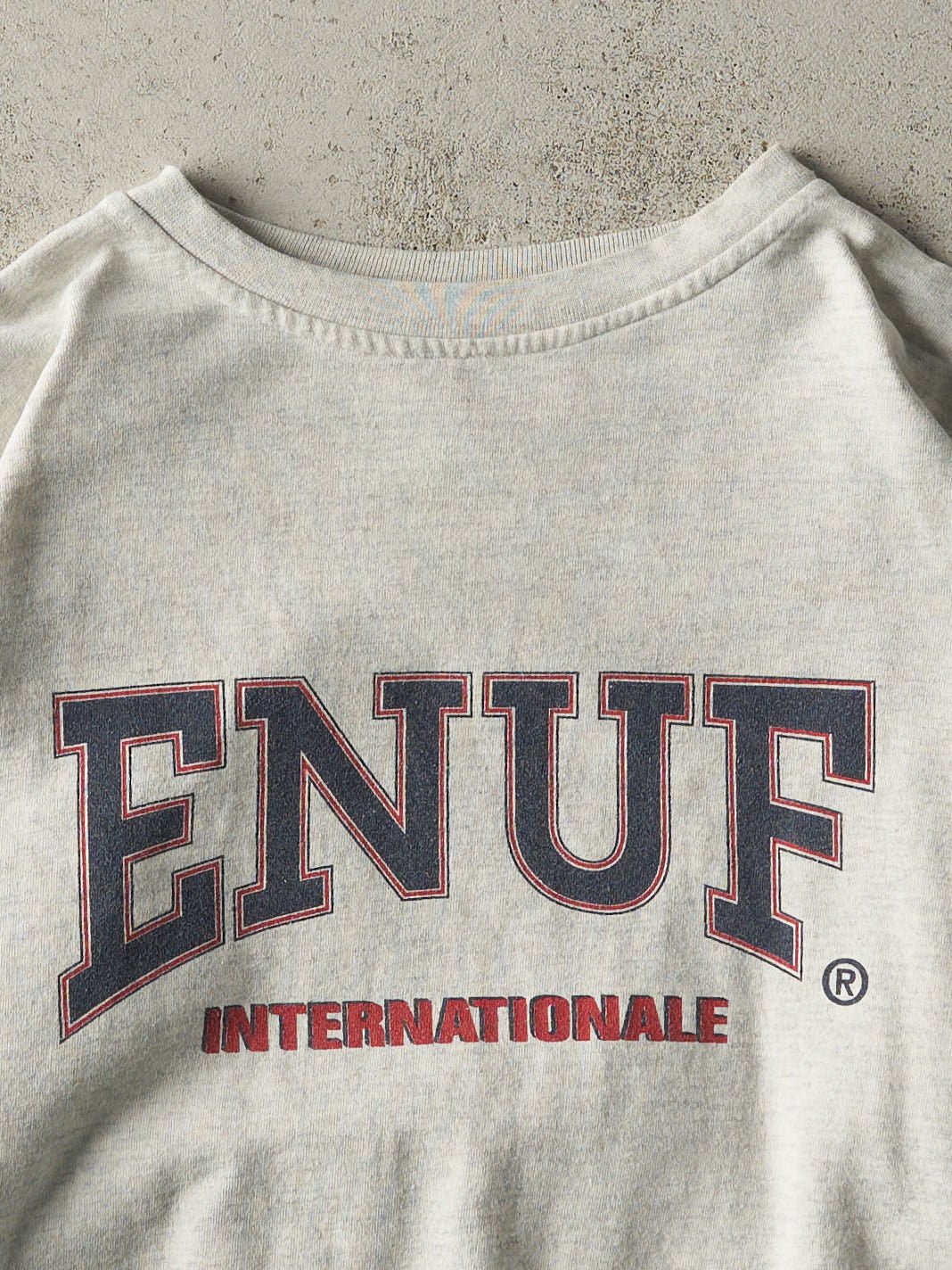 Vintage 90s Heather Grey ENUF International Boxy Crewneck (L/XL)