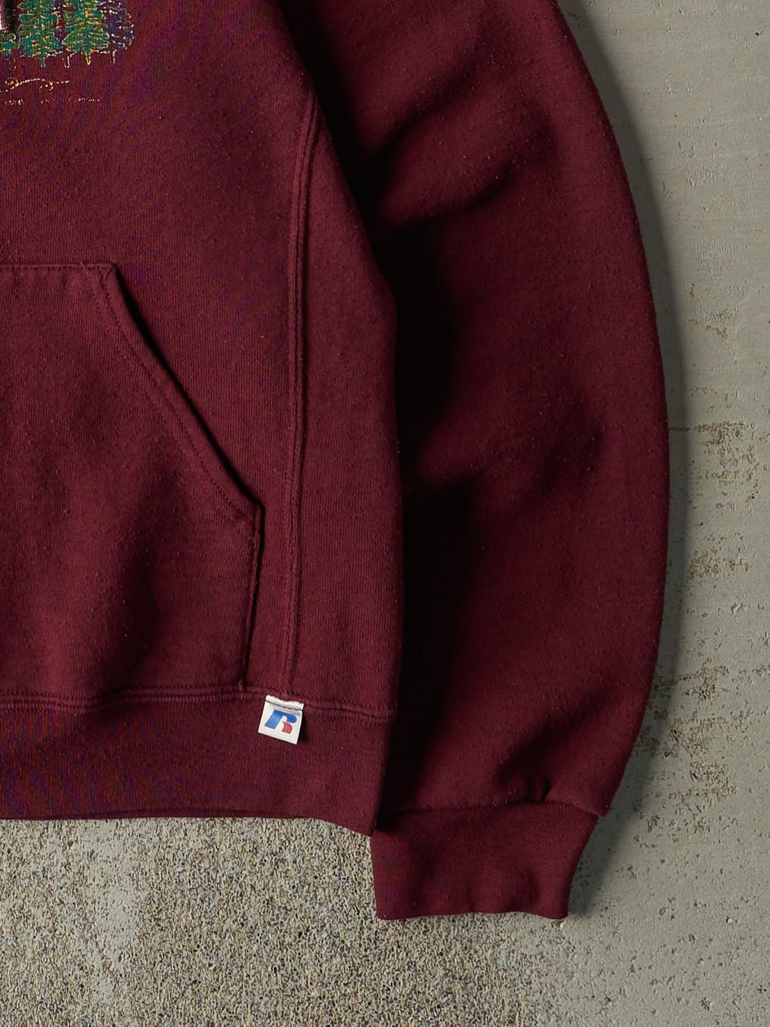 Vintage Y2K Burgundy Jasper Hoodie (S/M)