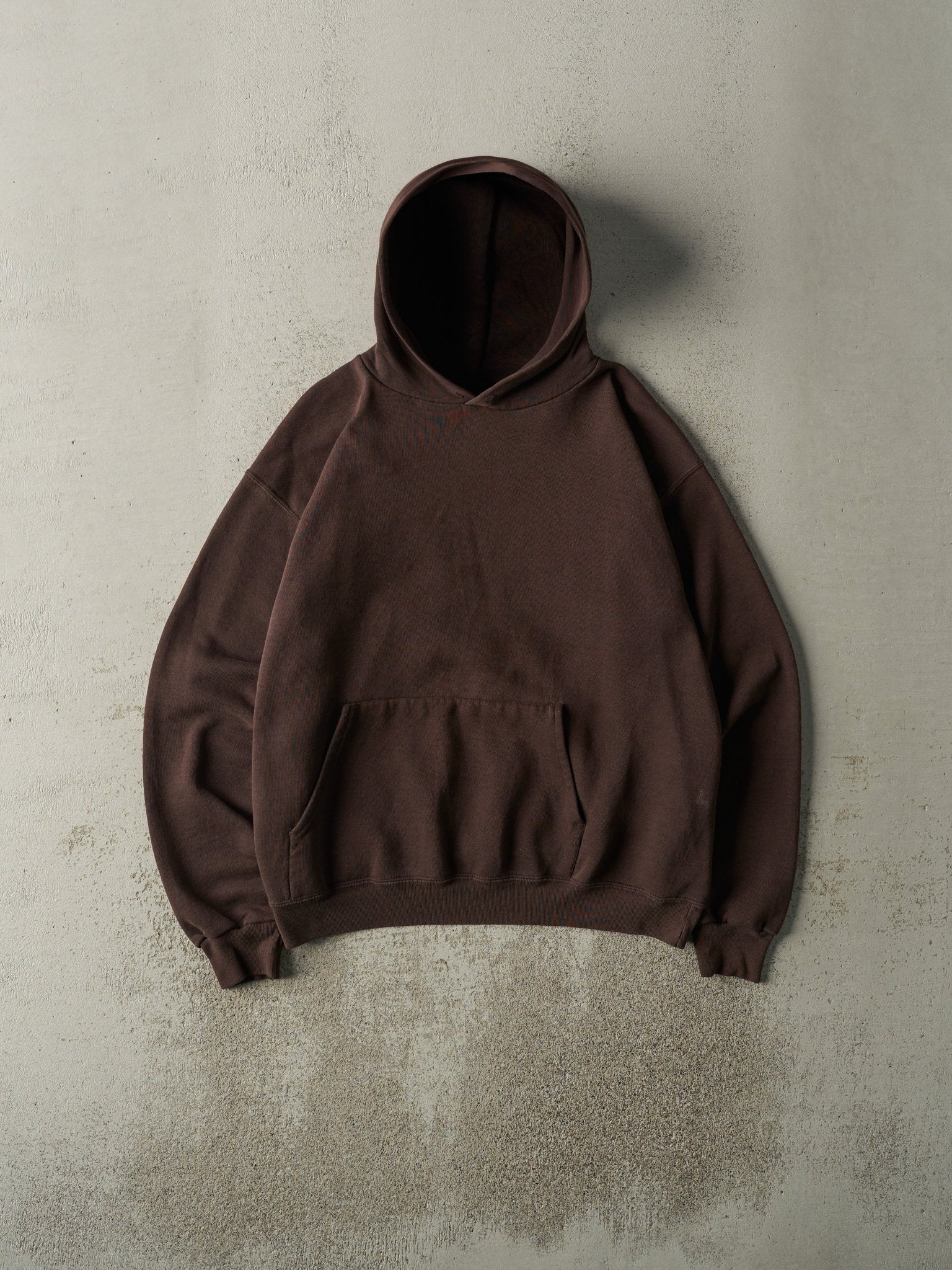Vintage 90s Brown Blank Hoodie (M)