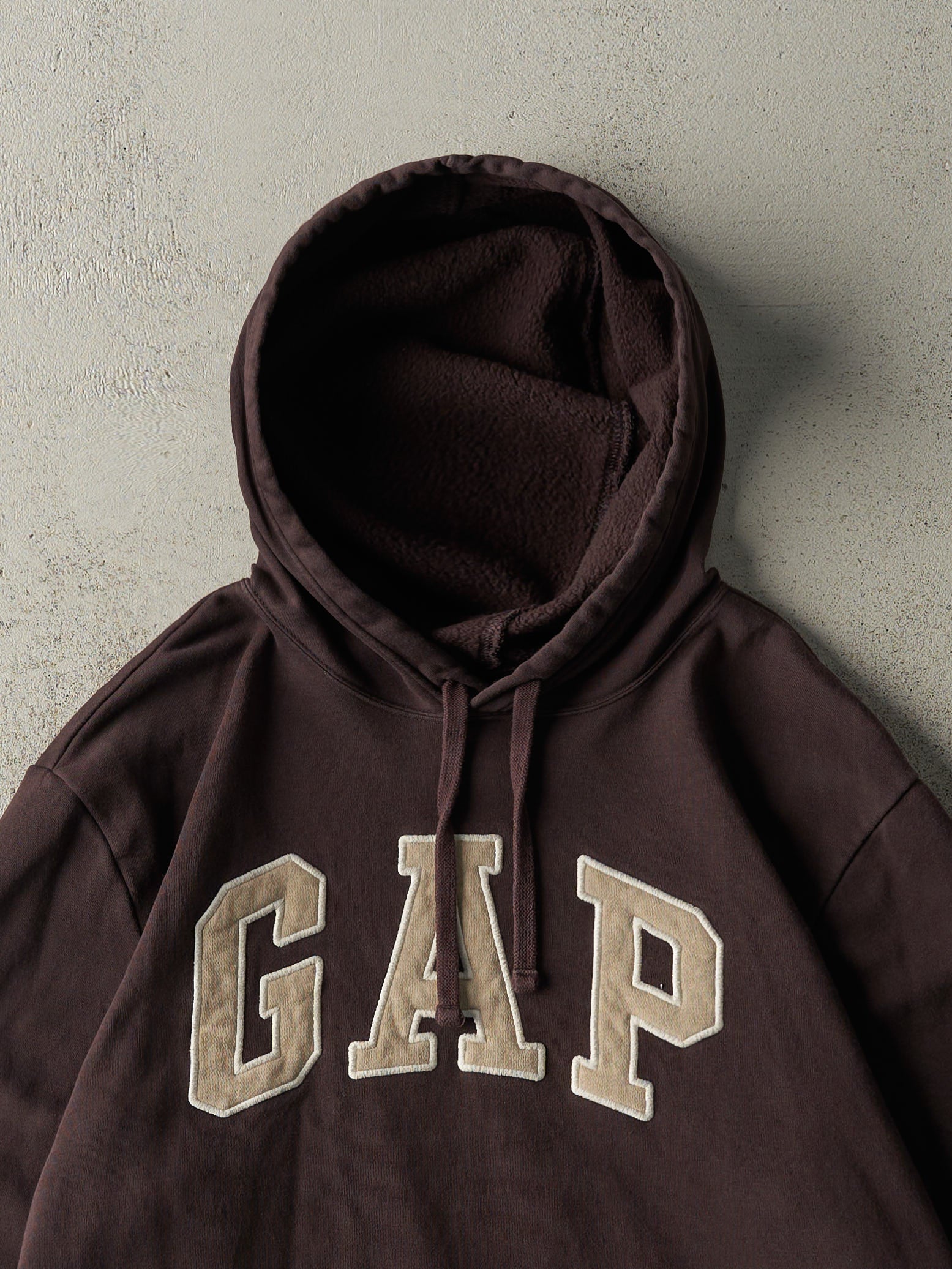 Vintage Y2K Brown Gap Embroidered Hoodie (L)