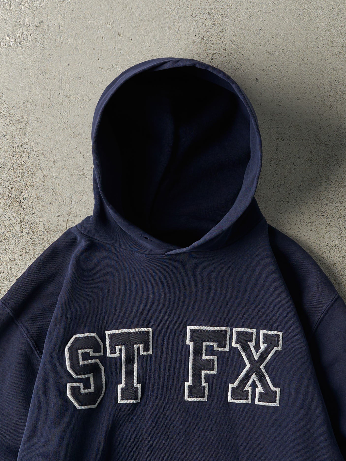 Vintage 90s Navy Blue ST FX Russell Athletic Hoodie (S/M)
