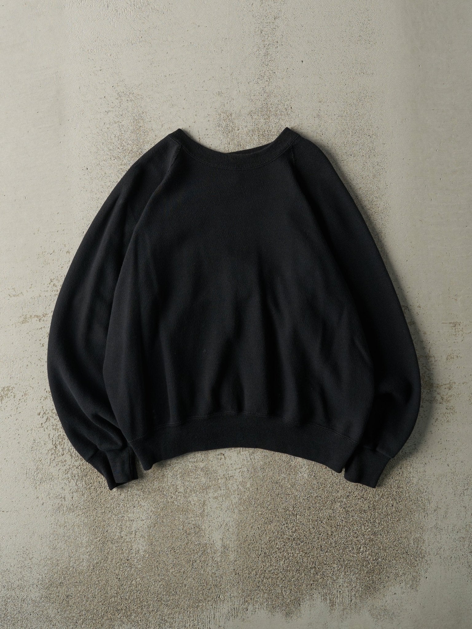 Vintage 80s Black Blank Boxy Crewneck (M)
