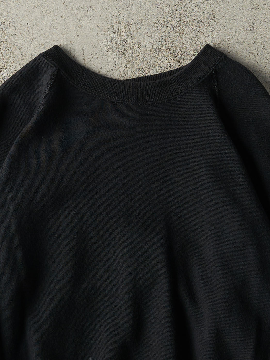 Vintage 80s Black Blank Boxy Crewneck (M)