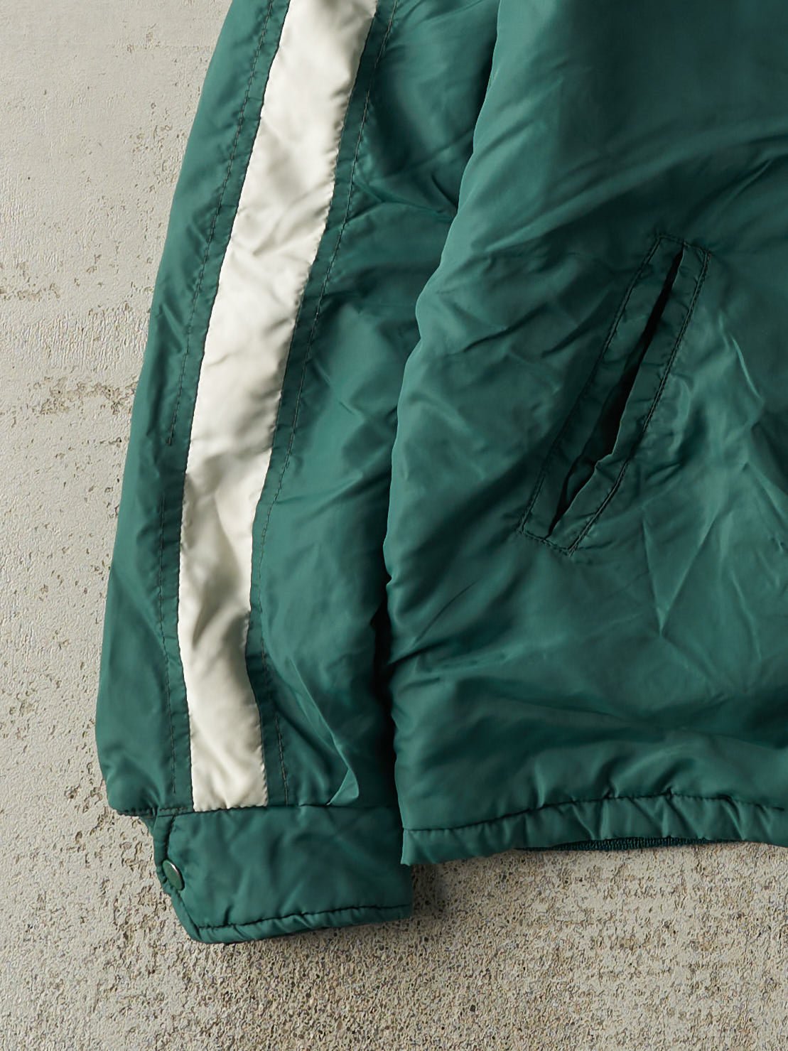 Vintage 80s Green Westlane Embroidered Coaches Jacket (M)