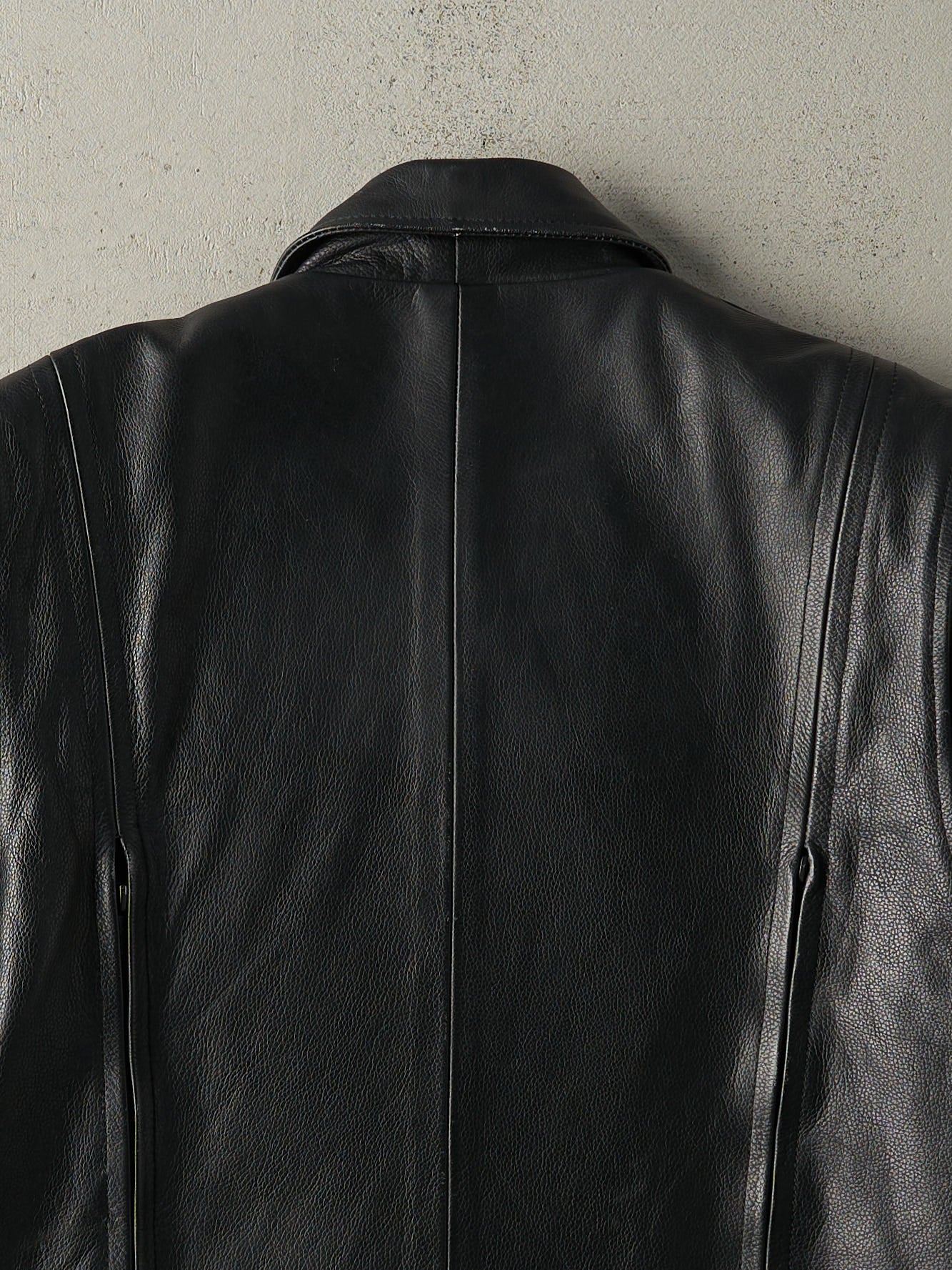 Vintage Y2K Black River Road Lined Leather Biker Jacket (M)