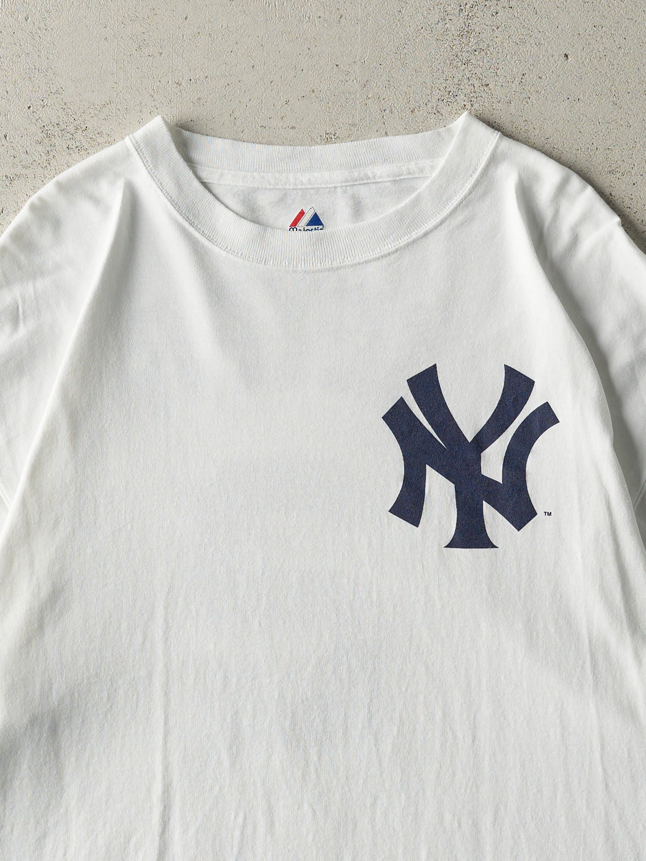 Vintage 08' White New York Yankees #2 Derek Jeter Player Tee (L/XL)