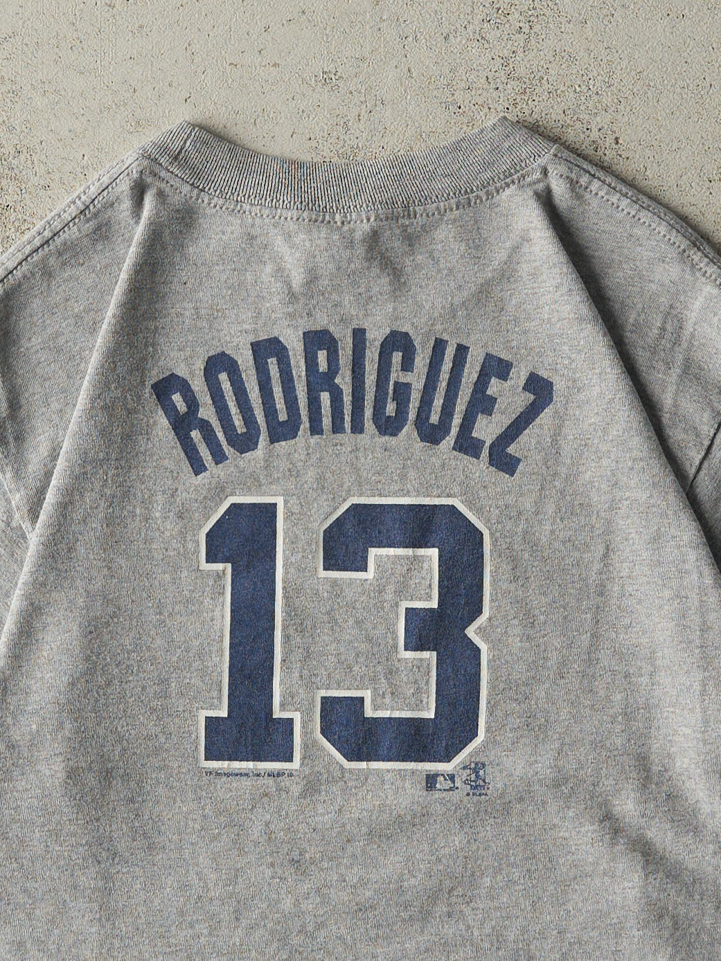 Vintage 10' Grey New York Yankees #13 Alex Rodriguez Tee (S)