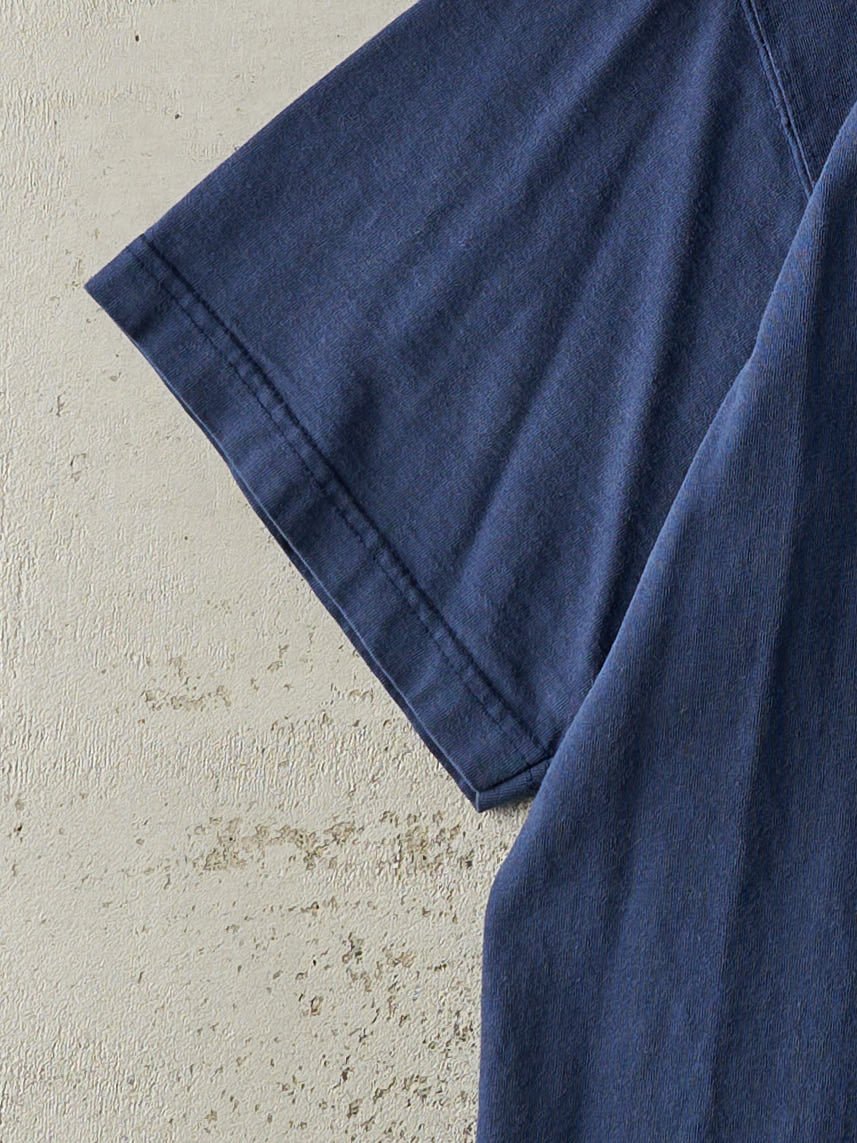 Vintage 90s Navy Blue Embroidered New York Yankees Tee (M/L)