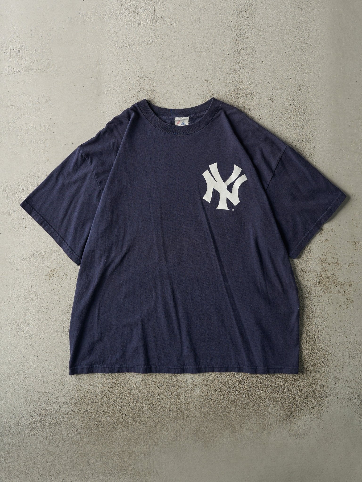Vintage Y2K Navy Blue New York Yankees #53 Bobby Abreu Player Tee (L/XL)