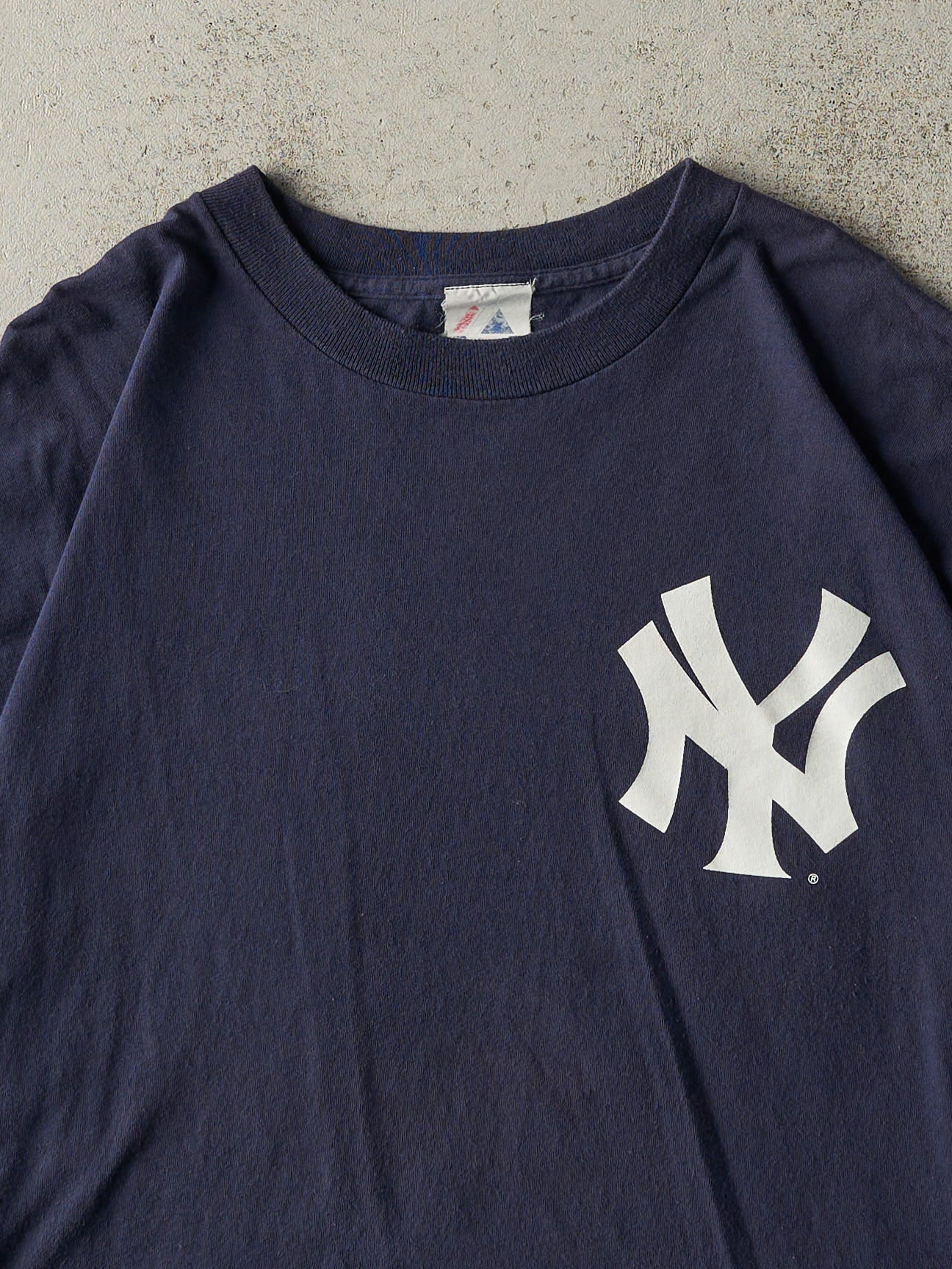 Vintage Y2K Navy Blue New York Yankees #53 Bobby Abreu Player Tee (L/XL)