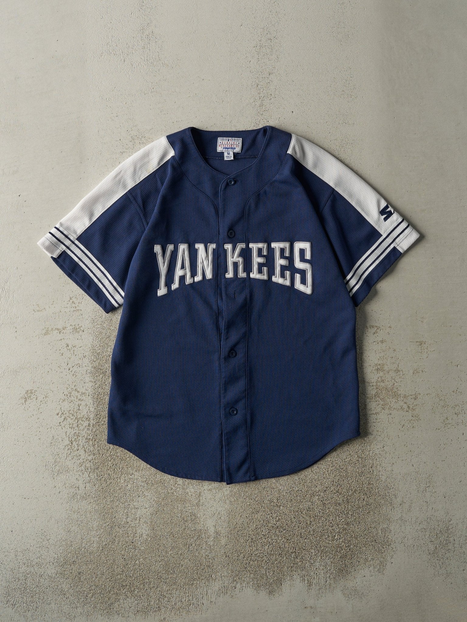 Vintage 90s Navy Blue Starter New York Yankees Jersey (M/L)