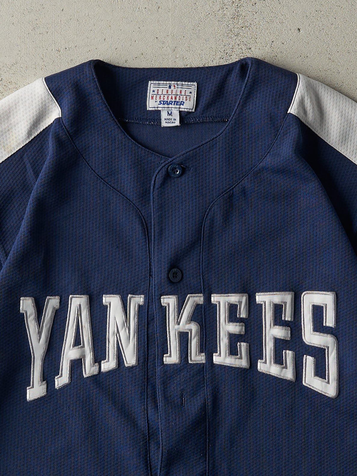 Vintage 90s Navy Blue Starter New York Yankees Jersey (M/L)