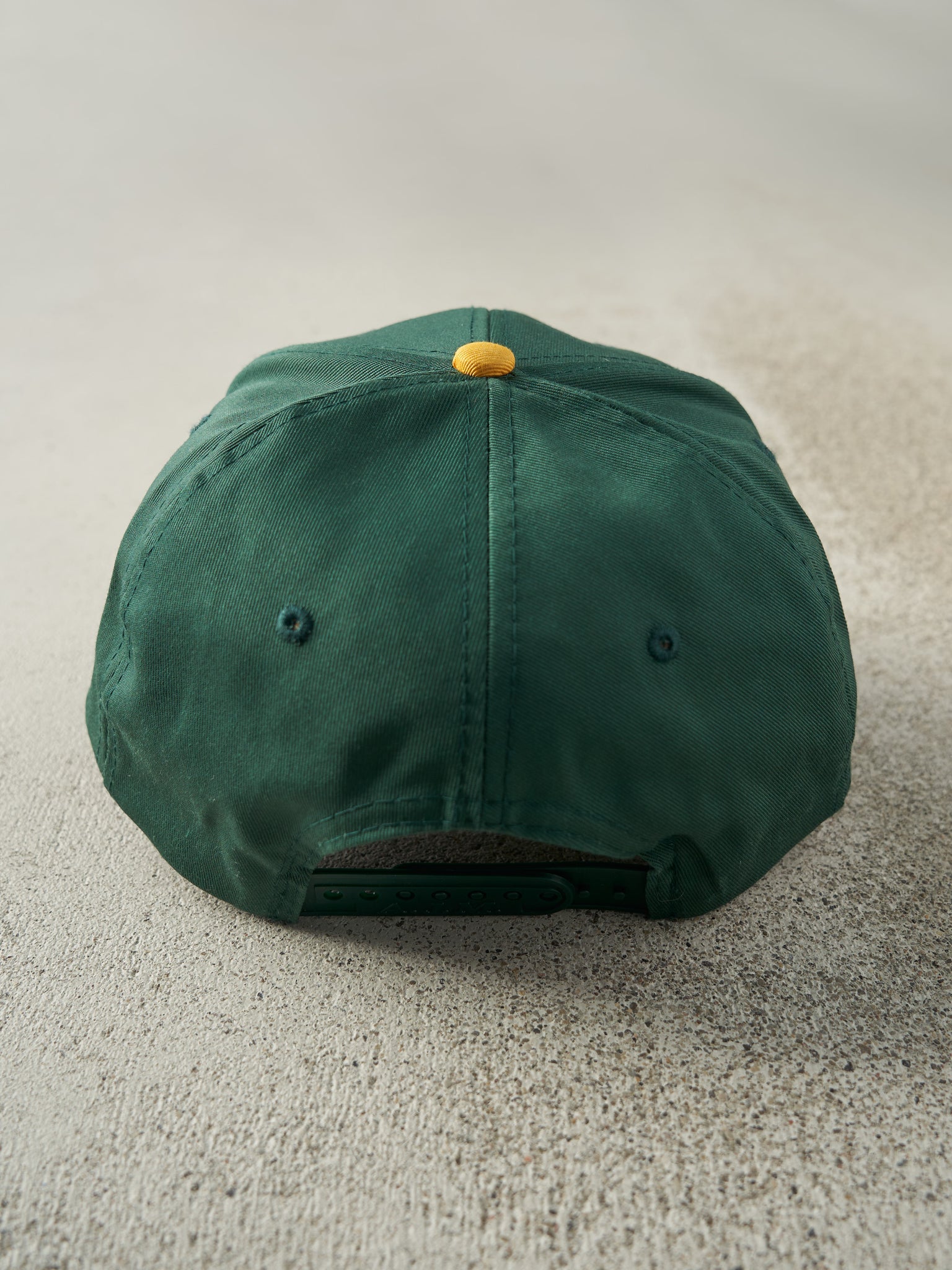 Vintage 90s Green & Yellow Soleno Embroidered Snapback