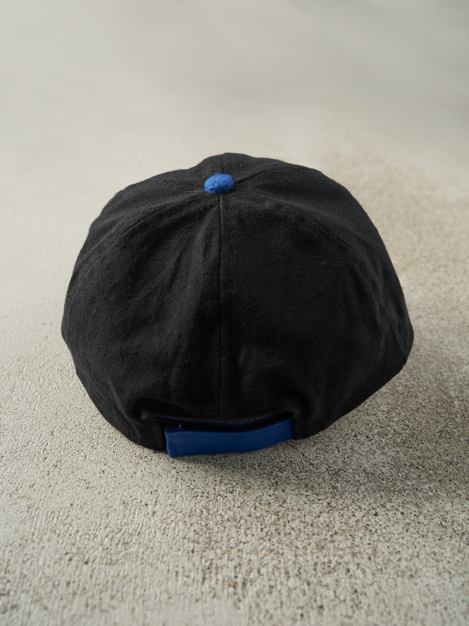 Vintage 90s Blue & Black Embroidered Terratech Velcro Hat