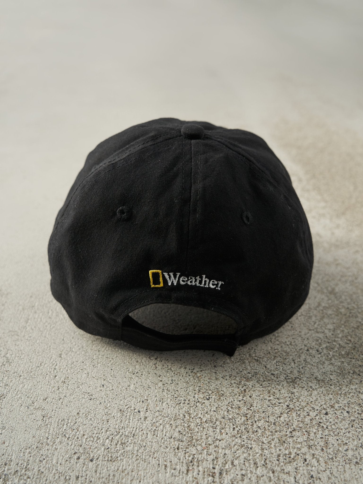 Vintage Y2K Black Embroidered National Geographic Velcro Hat