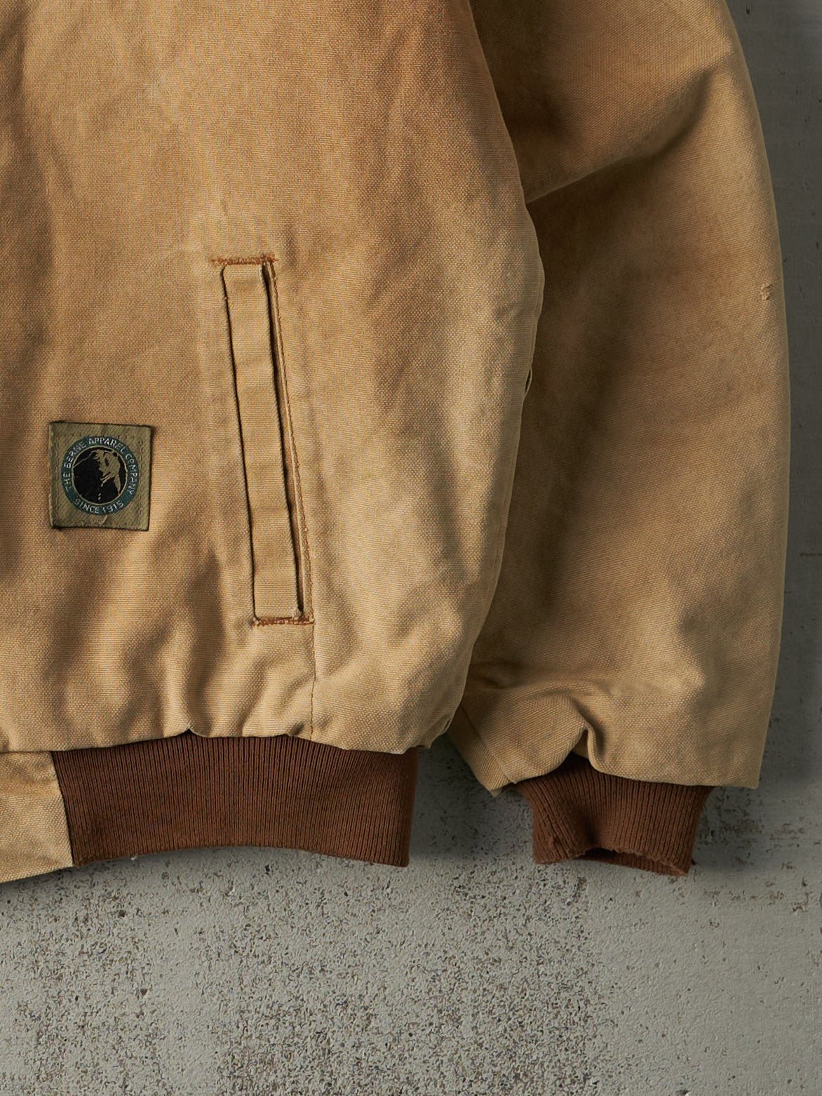 Vintage 90s Beige Sun Faded Workwear Jacket (L)